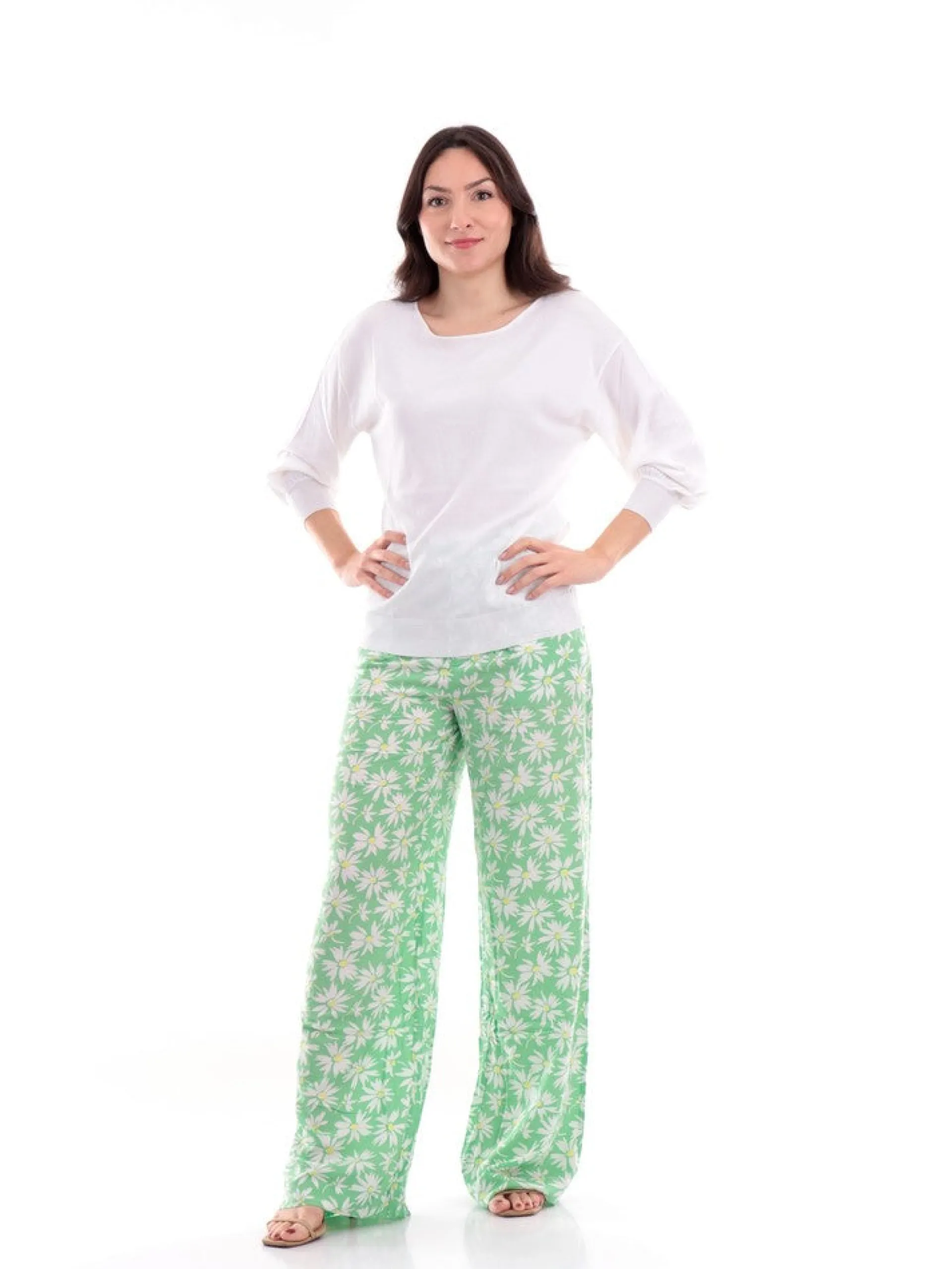 TIFFOSI Maglie*Pantaloni verdi da donna con fiori modello Orquidea 10050366