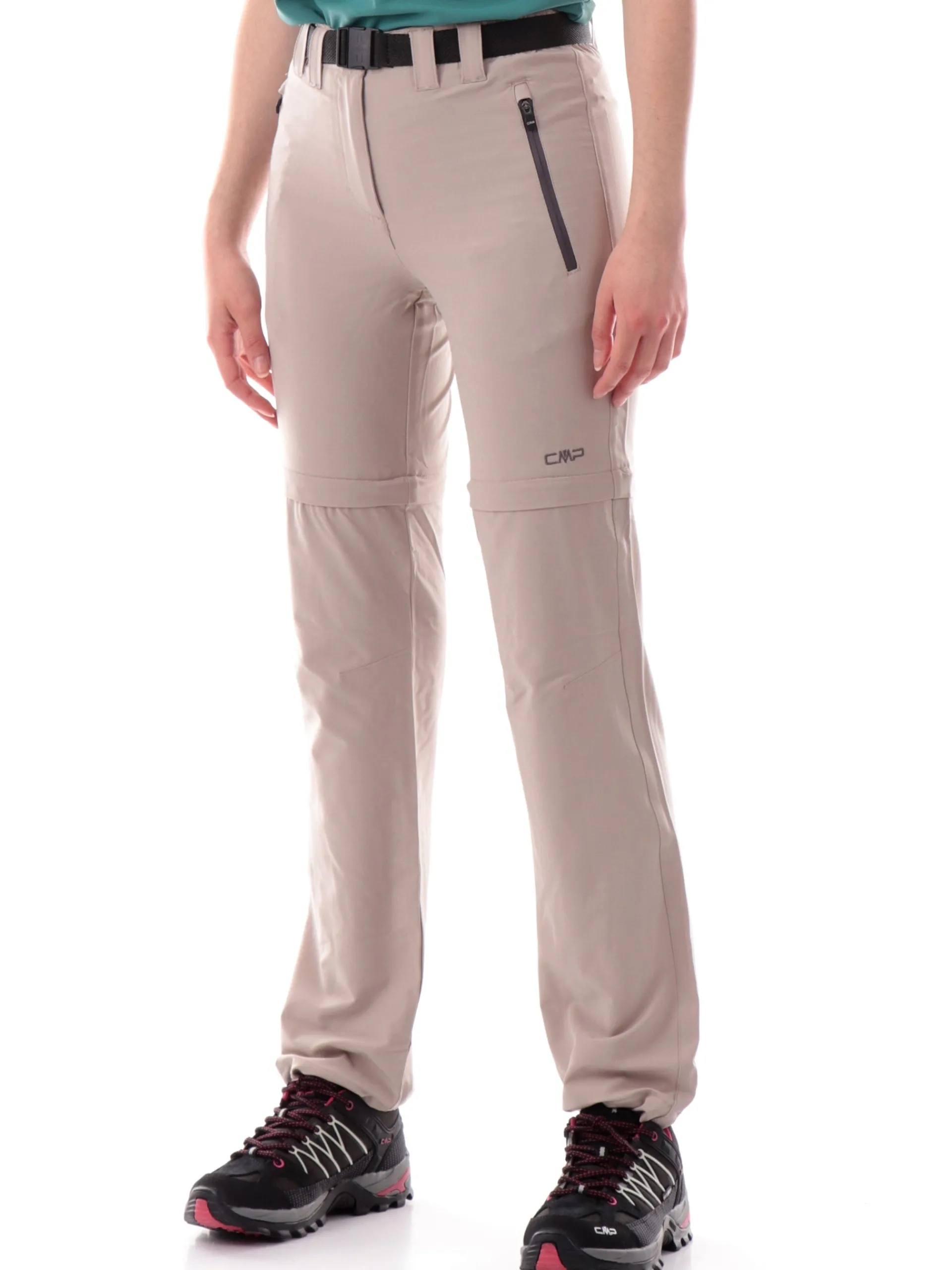 CMP Pantaloni*Pantaloni trekking beige da donna con cintura 3T51446