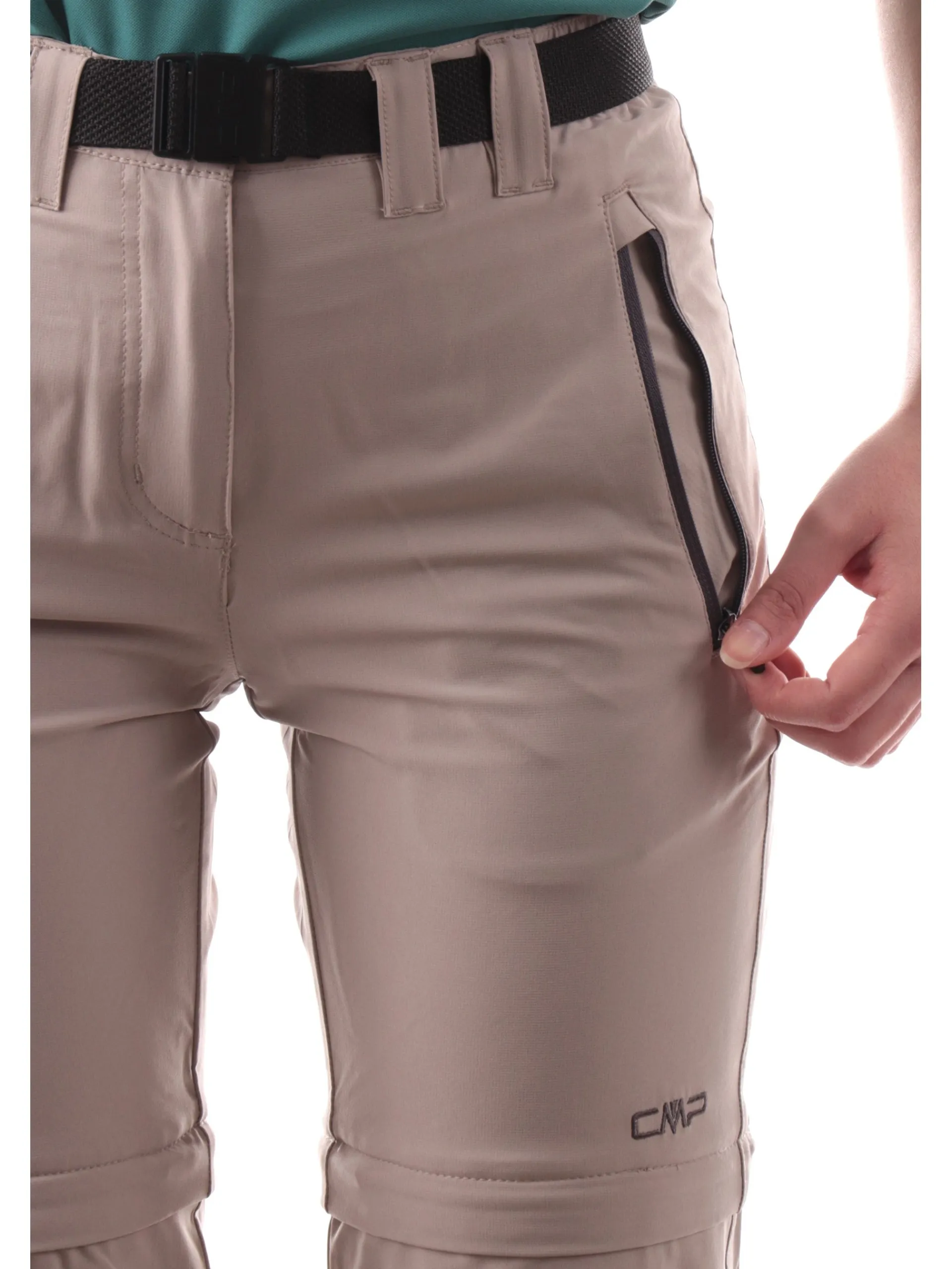 CMP Pantaloni*Pantaloni trekking beige da donna con cintura 3T51446