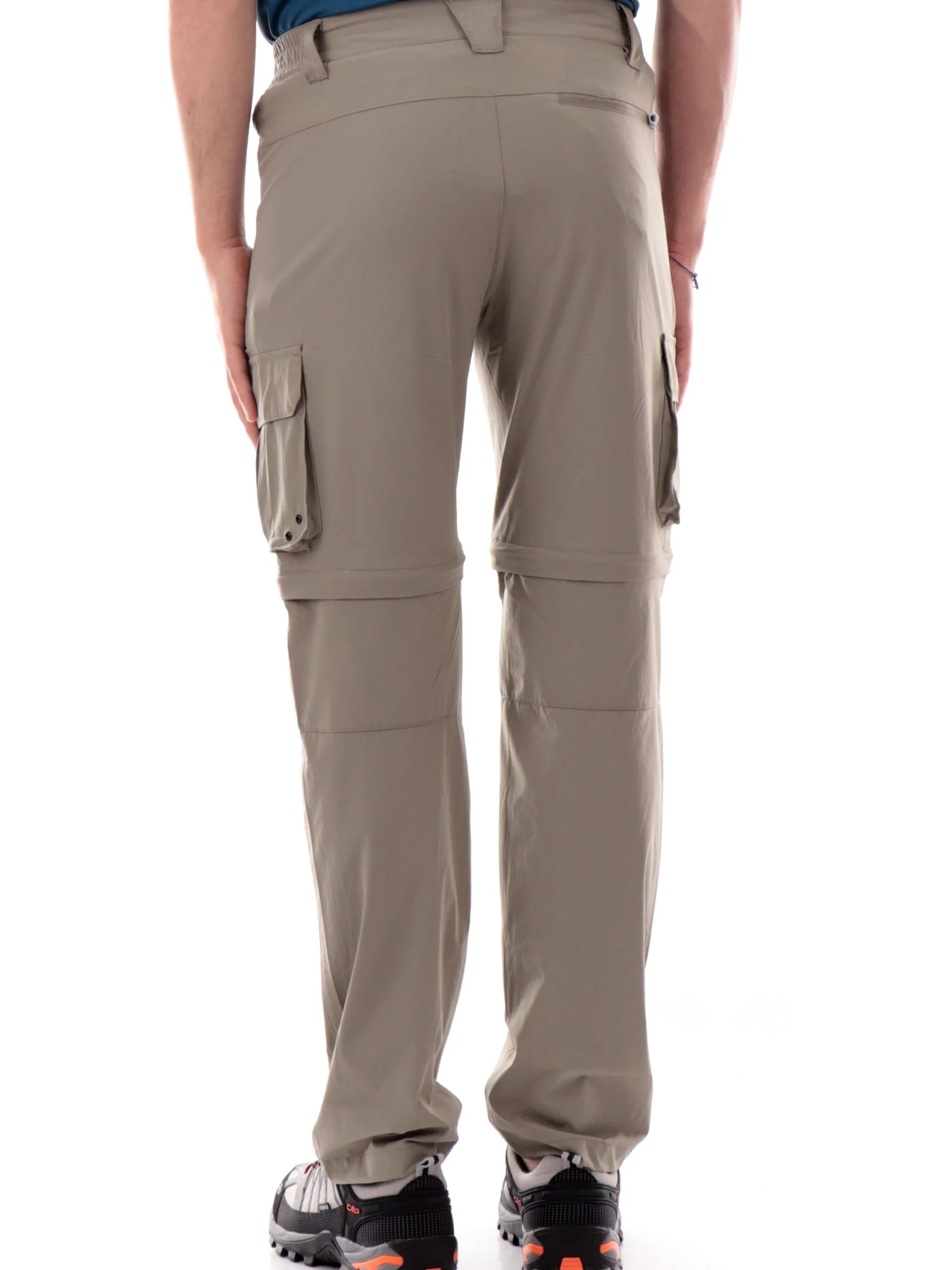 CMP Pantaloni*Pantaloni trekking grigi da uomo con zip per trasformarlo in bermuda 31T5627