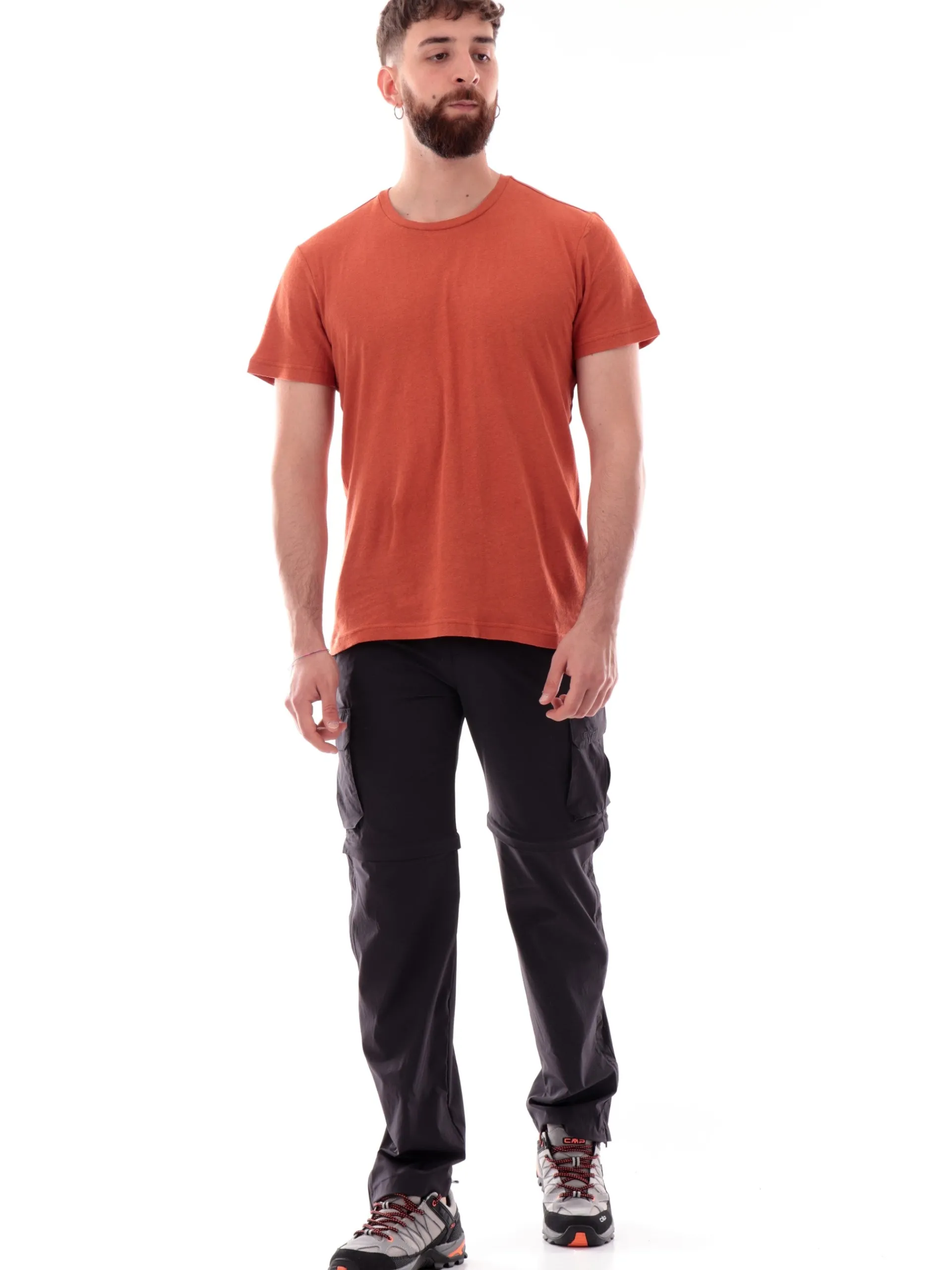 CMP Pantaloni*Pantaloni trekking neri da uomo con zip per trasformarlo in bermuda 35T5317