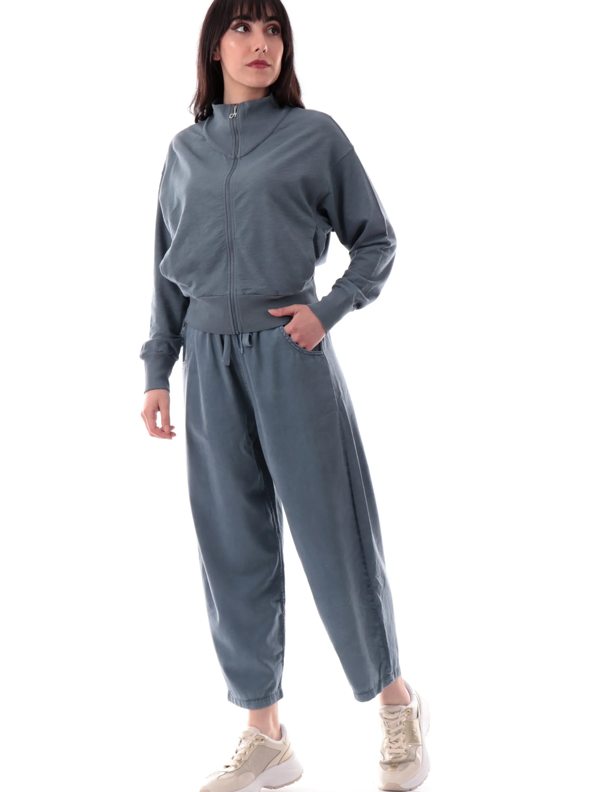 DEHA Pantaloni*Pantaloni tuta Balloon blu da donna vestibilità morbida D22376