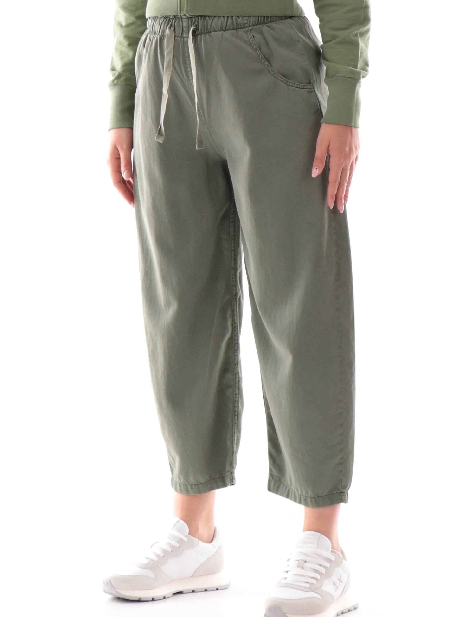 DEHA Pantaloni*Pantaloni tuta Balloon verdi da donna vestibilità morbida D22376