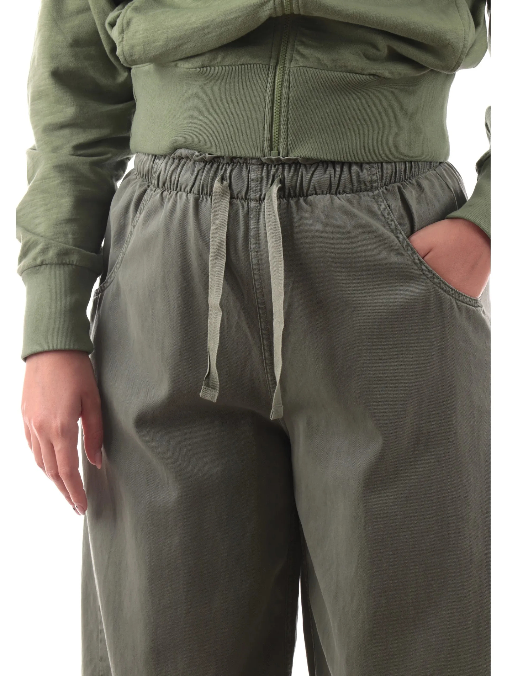 DEHA Pantaloni*Pantaloni tuta Balloon verdi da donna vestibilità morbida D22376