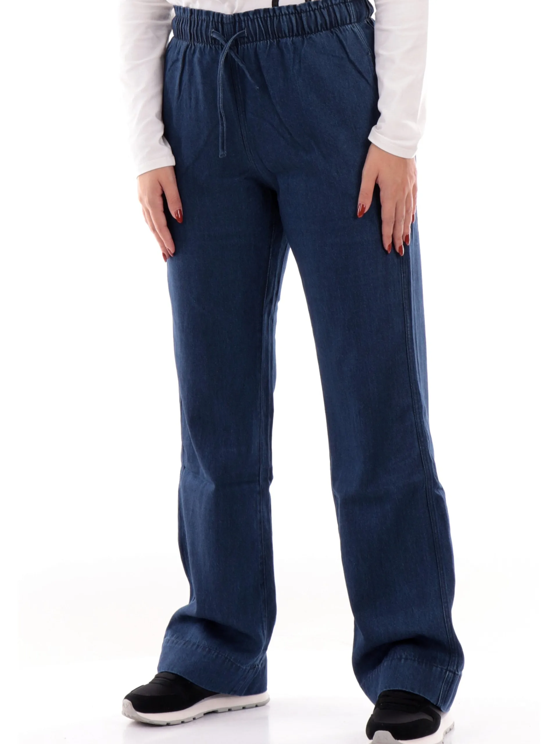 DEHA Jeans*Pantaloni tuta jeans da donna vita alta A00628