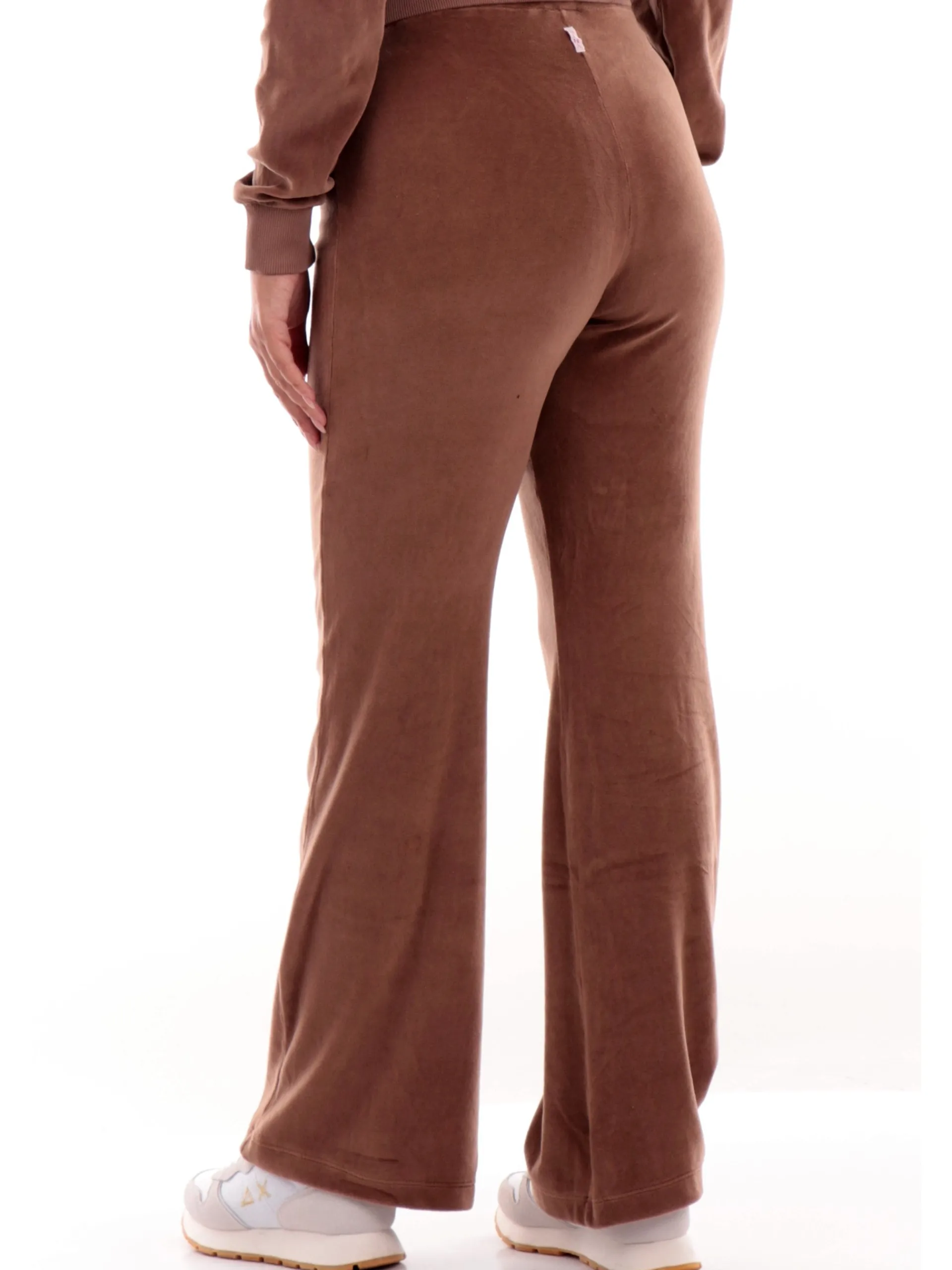DEHA Pantaloni*Pantaloni tuta marroni da donna in ciniglia A00515