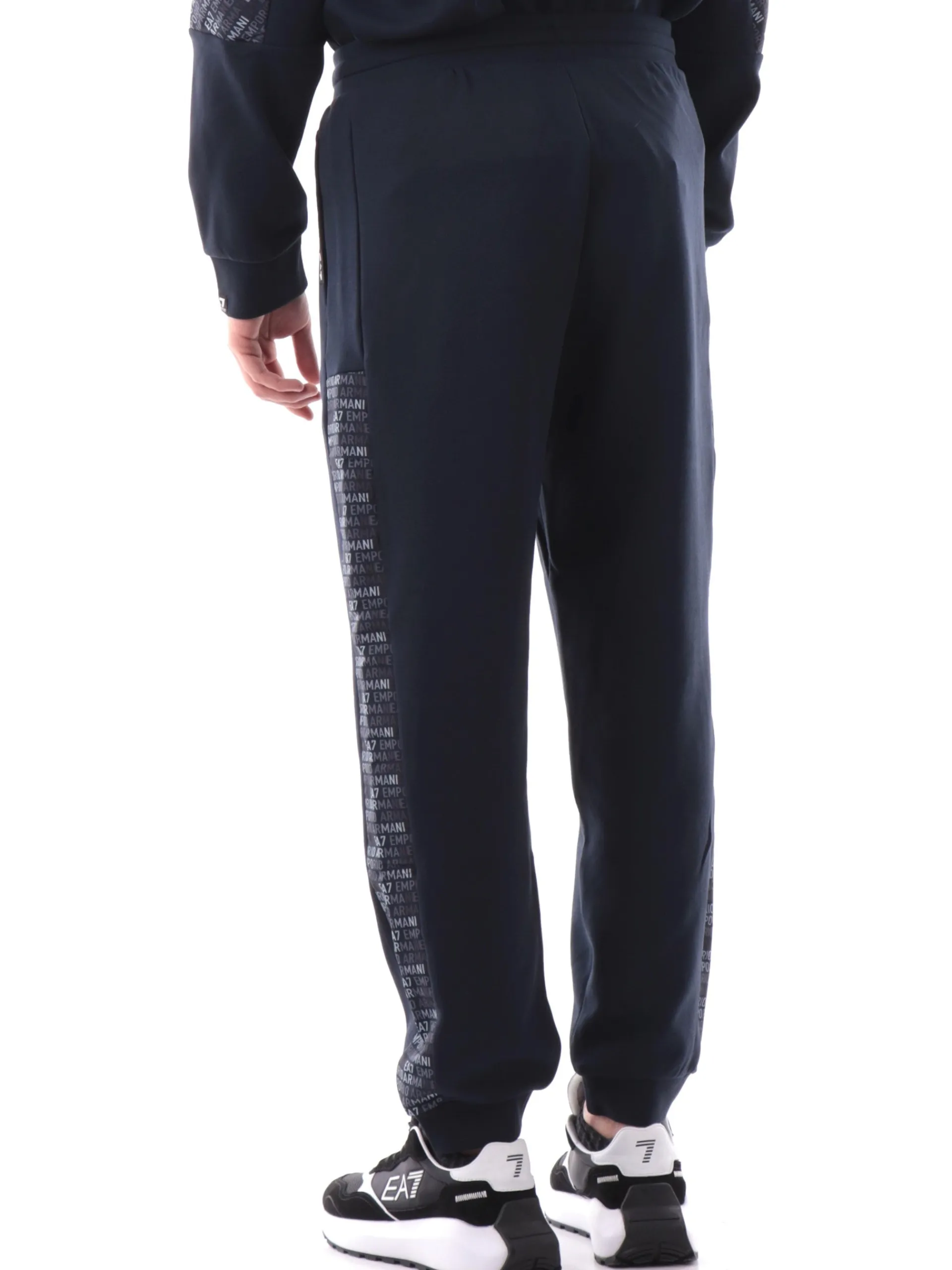 EMPORIO ARMANI 7 Pantaloni*Pantaloni tuta Emporio Armani EA7 blu da uomo bande logate 7M000216AF12660