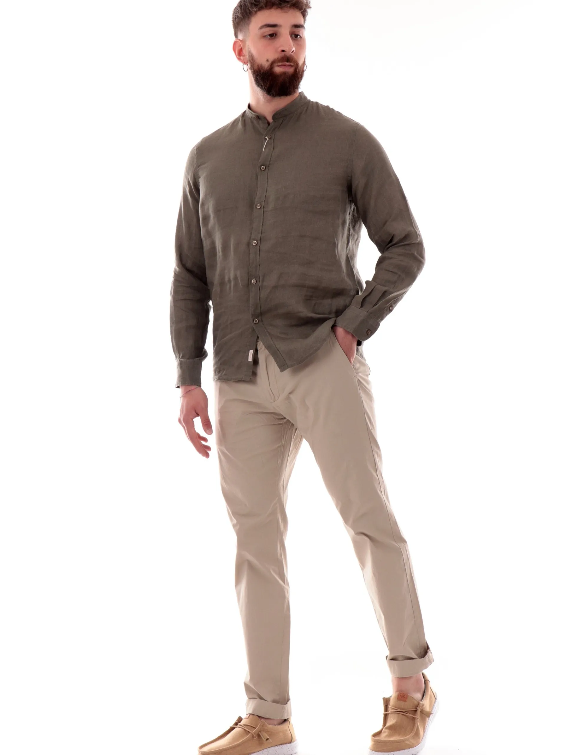 MANIFATTURA BORGHESE Pantaloni*Pantaloni uomo Chino sabbia in cotone 5SPA2111CO033M SABBIA