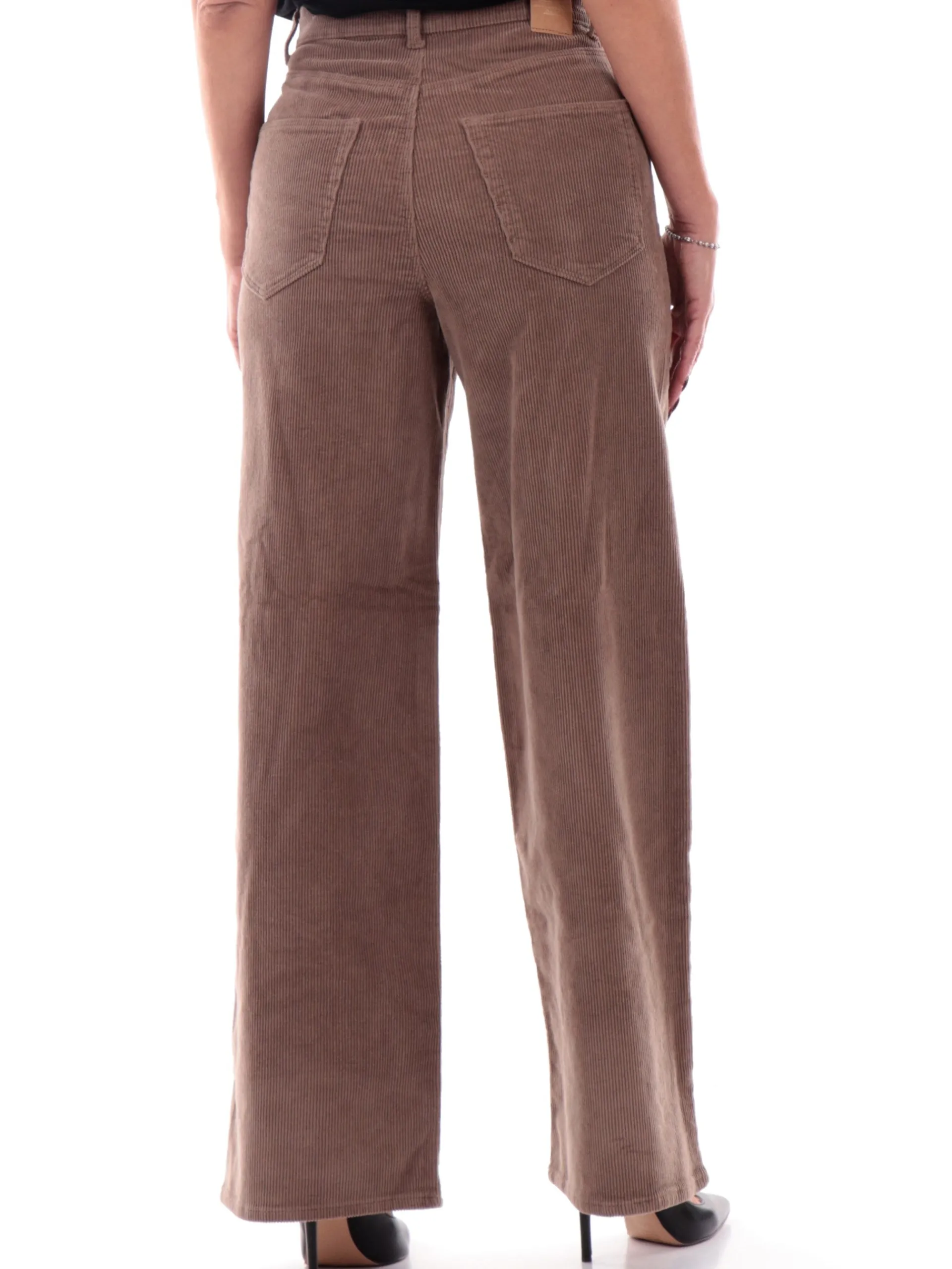 ONLY Pantaloni*Pantaloni velluto marroni da donna a costine 15263179