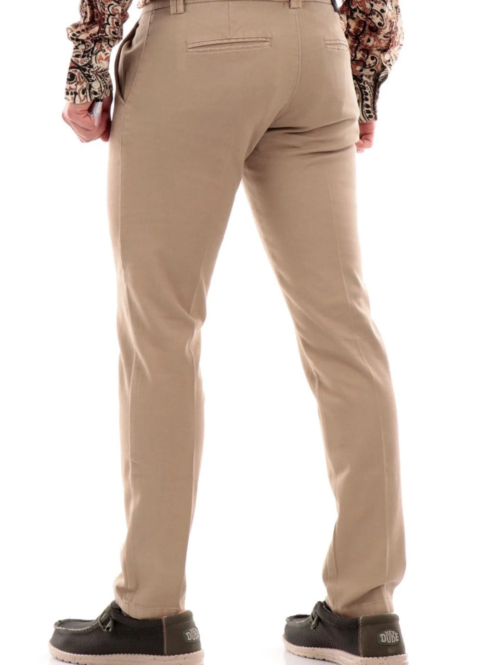 YES ZEE Pantaloni*Pantaloni beige da uomo Nido D'Ape P630FE000