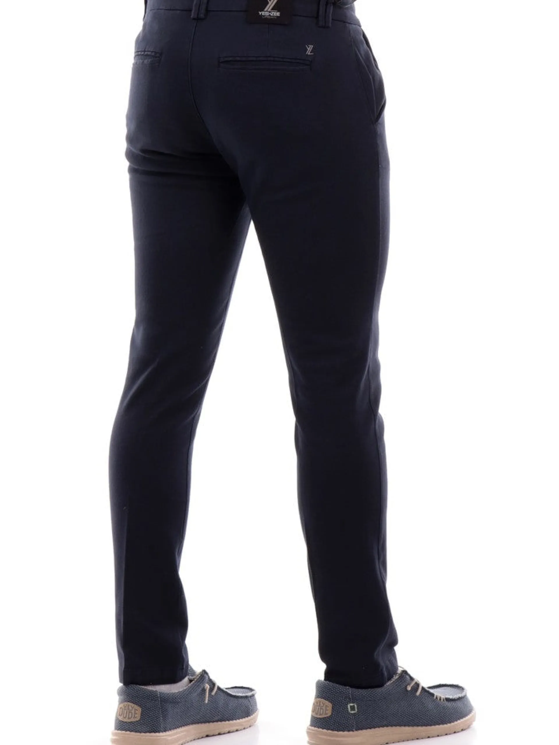 YES ZEE Pantaloni*Pantaloni blu da uomo Nido D'Ape P630FE000