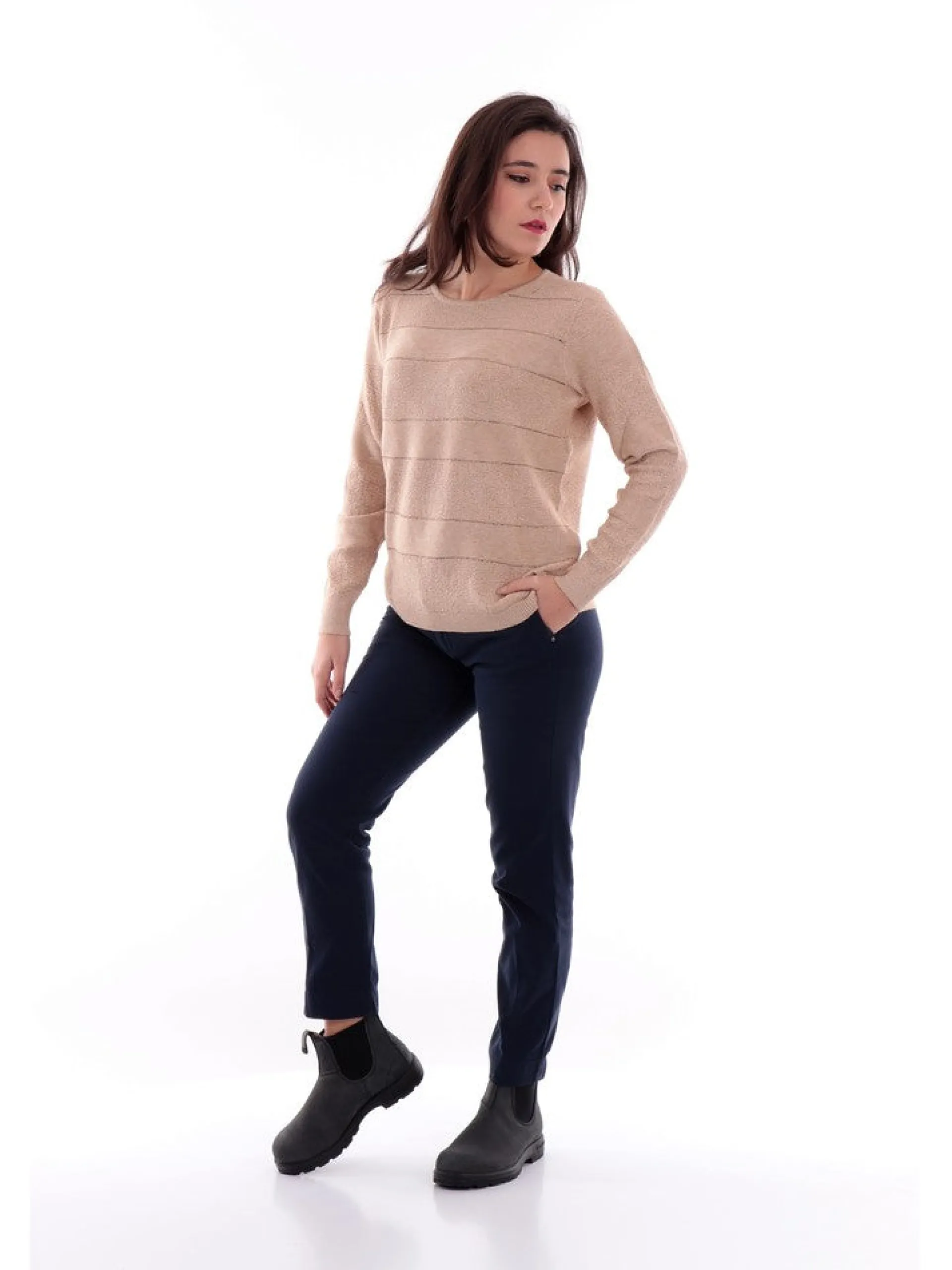 YES ZEE Pantaloni*Pantaloni Chino Blu da Donna