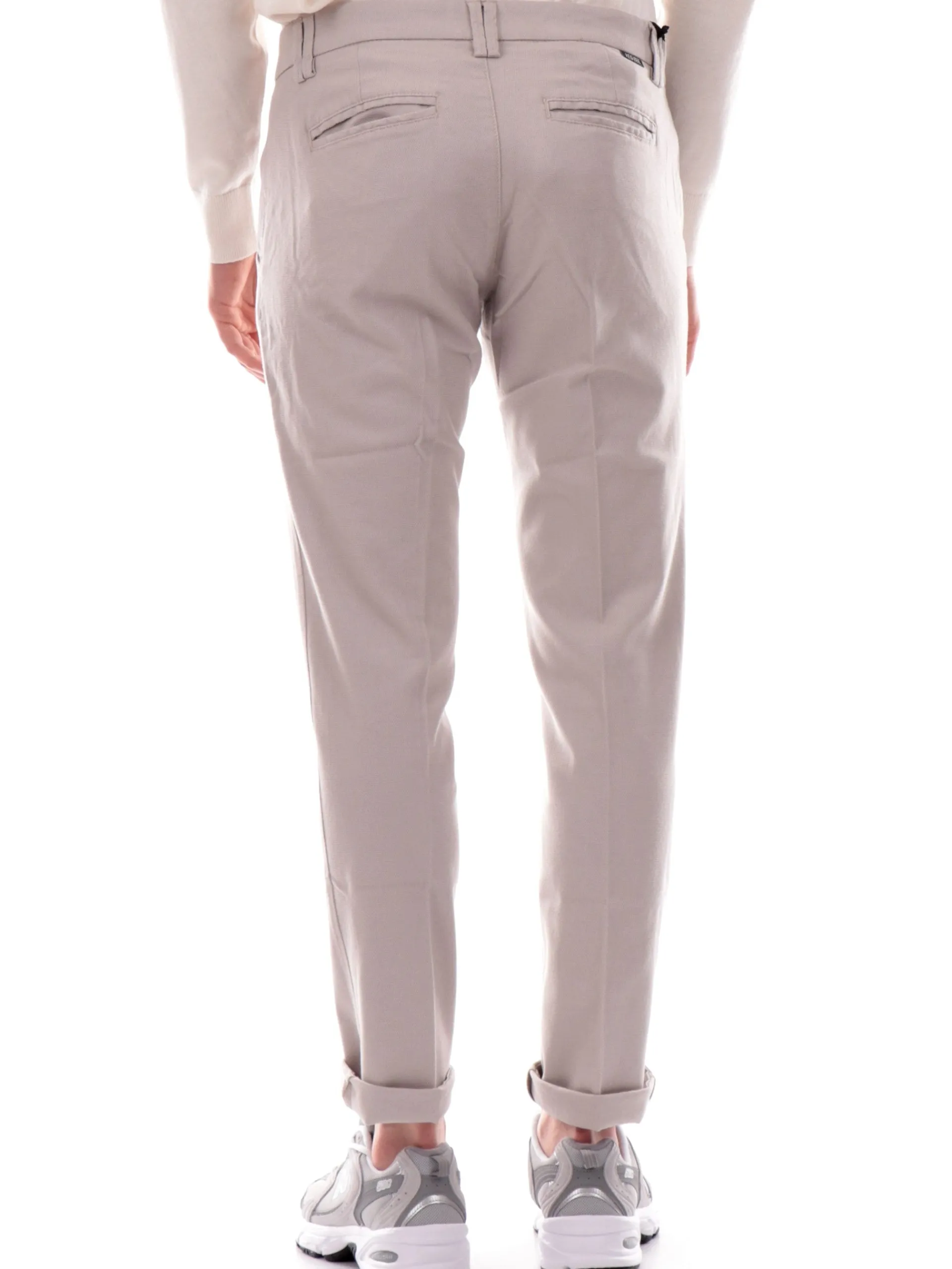 YES ZEE Pantaloni*Pantaloni Chino grigi da uomo Nido D'Ape P630FE00