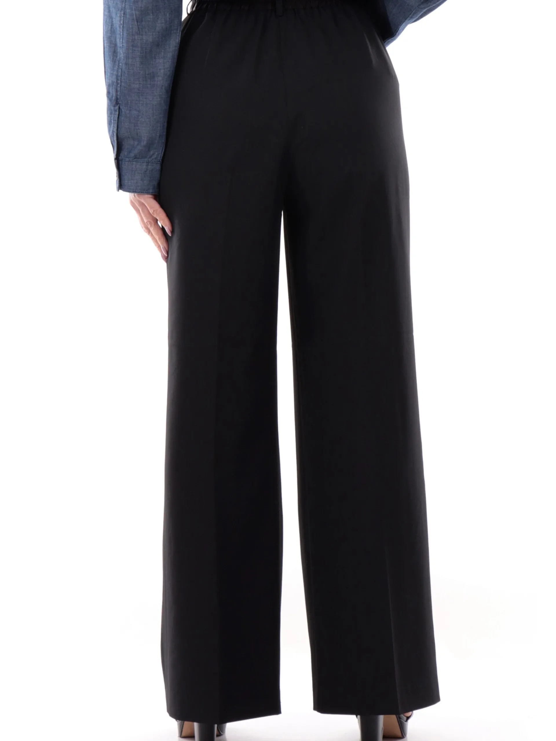 YES ZEE Pantaloni*Pantaloni neri da donna con banda elastica P385KE000