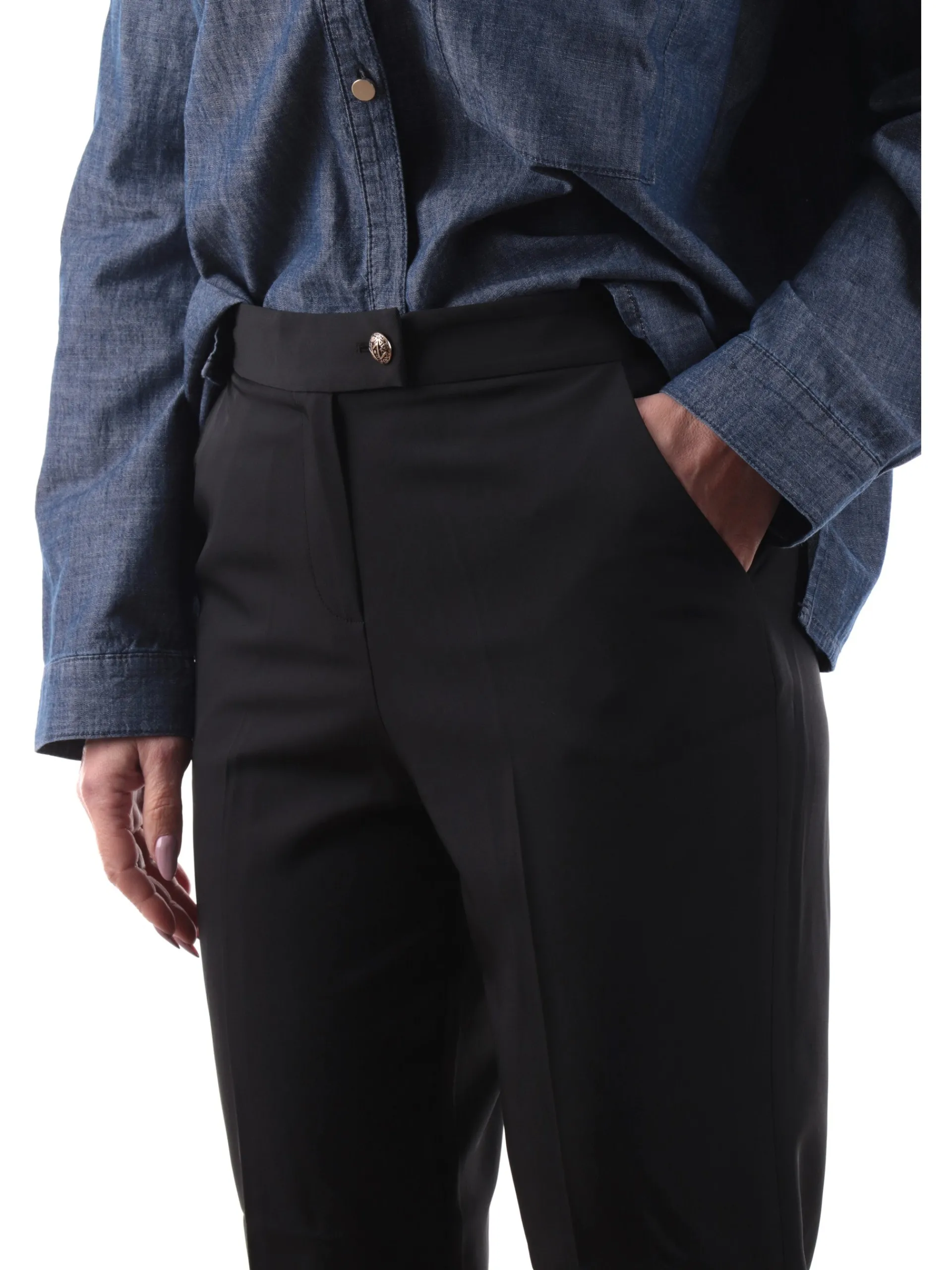 YES ZEE Pantaloni*Pantaloni neri da donna Chinos P384KE000