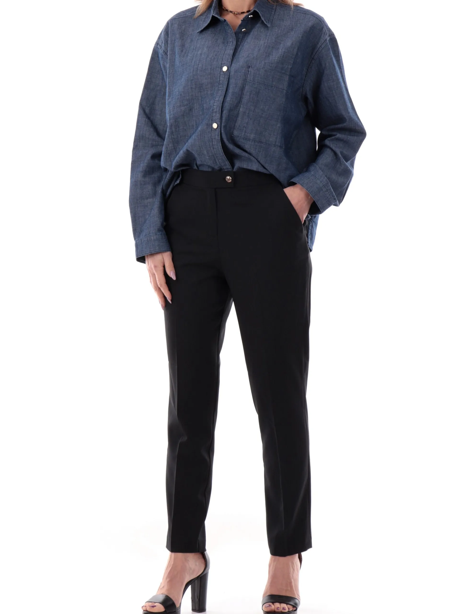 YES ZEE Pantaloni*Pantaloni neri da donna Chinos P384KE000