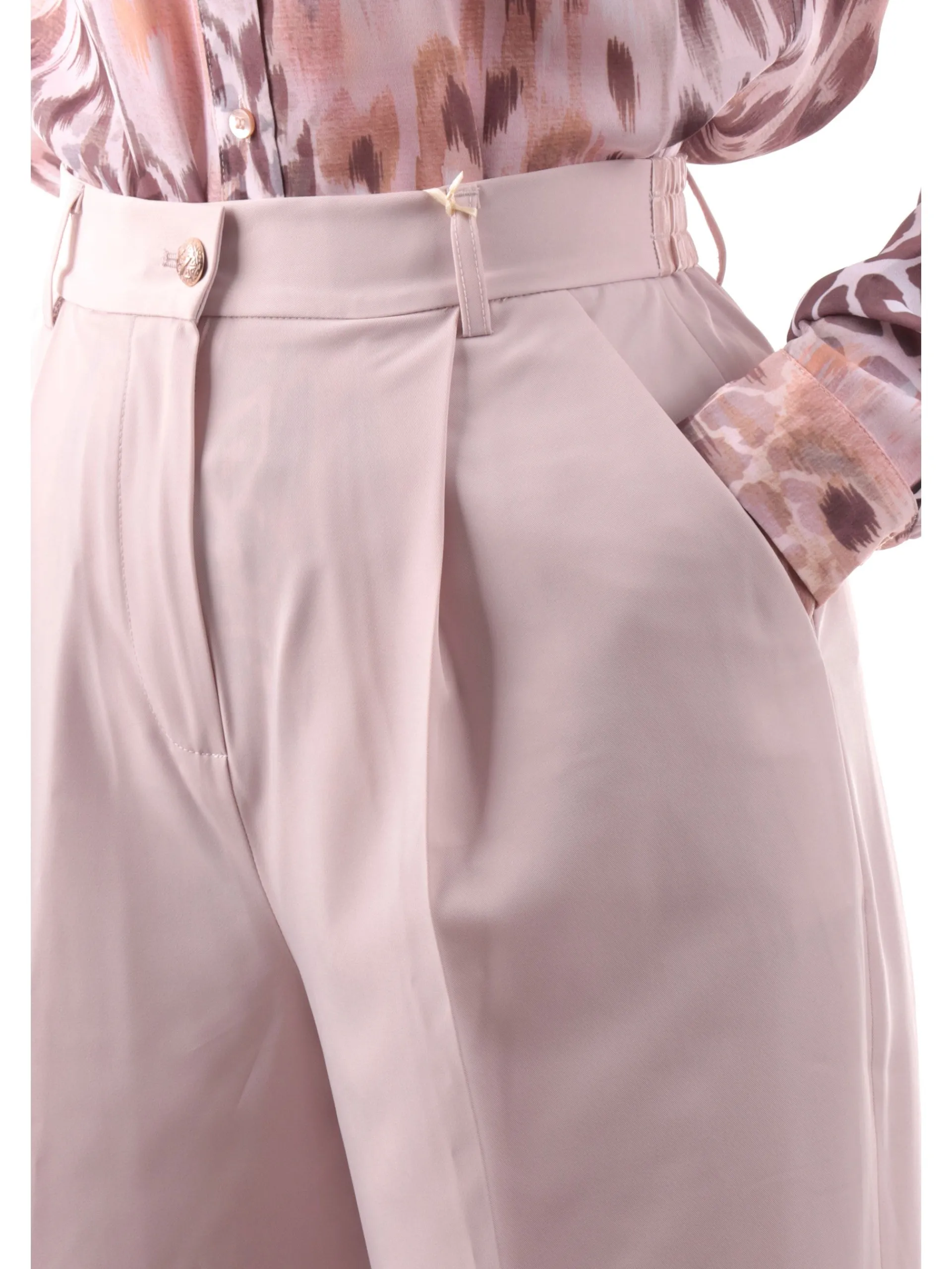 YES ZEE Pantaloni*Pantaloni rosa da donna con banda elastica P385KE000