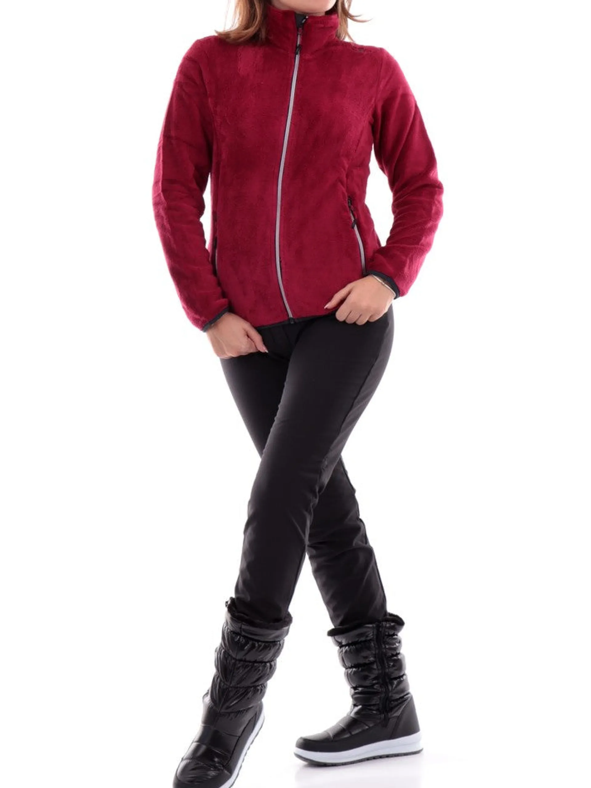 CMP Abbigliamento*Pile bordeaux da donna 38P1536