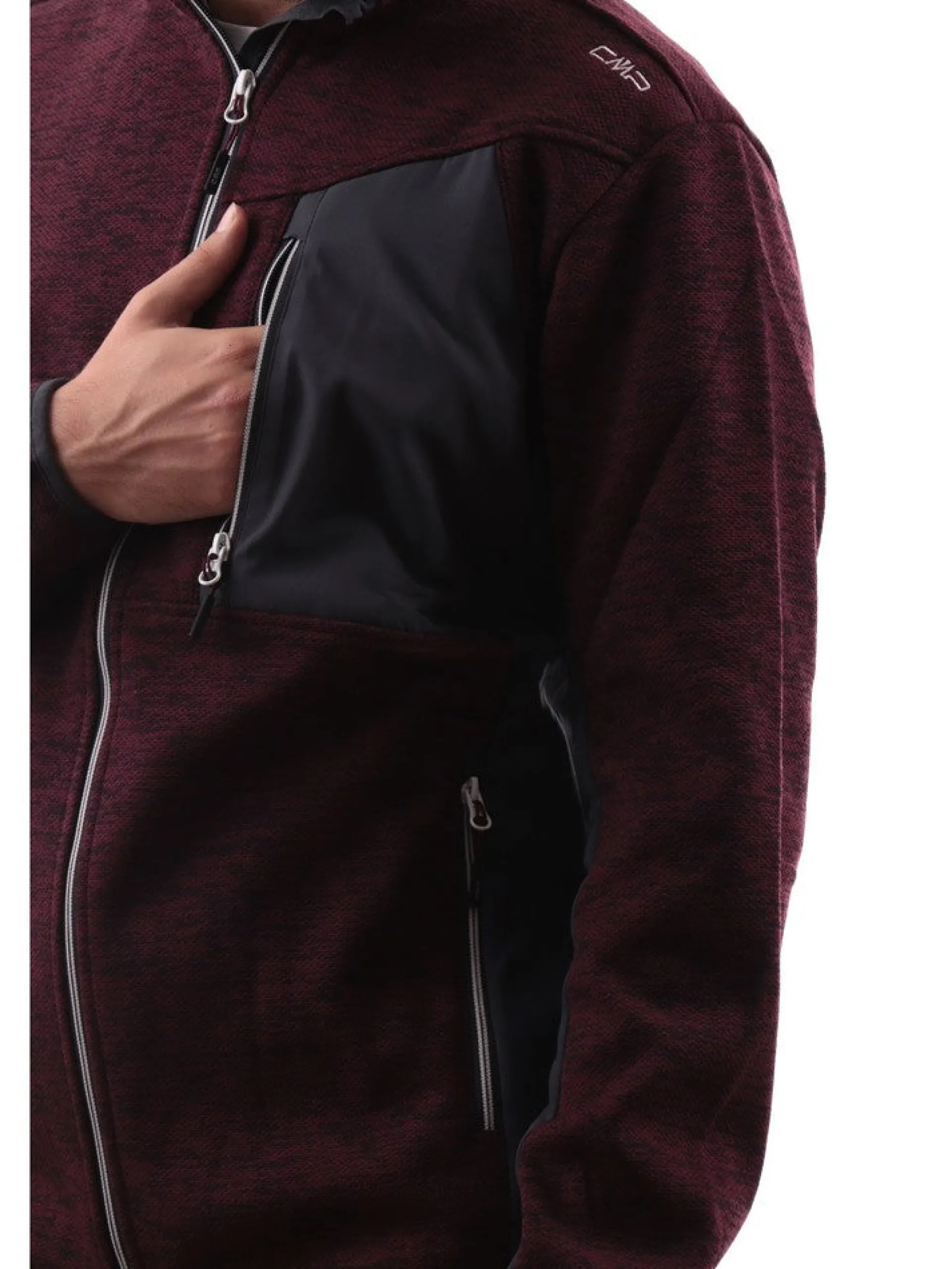 CMP Abbigliamento*Pile sci bordeaux da uomo 33H2097