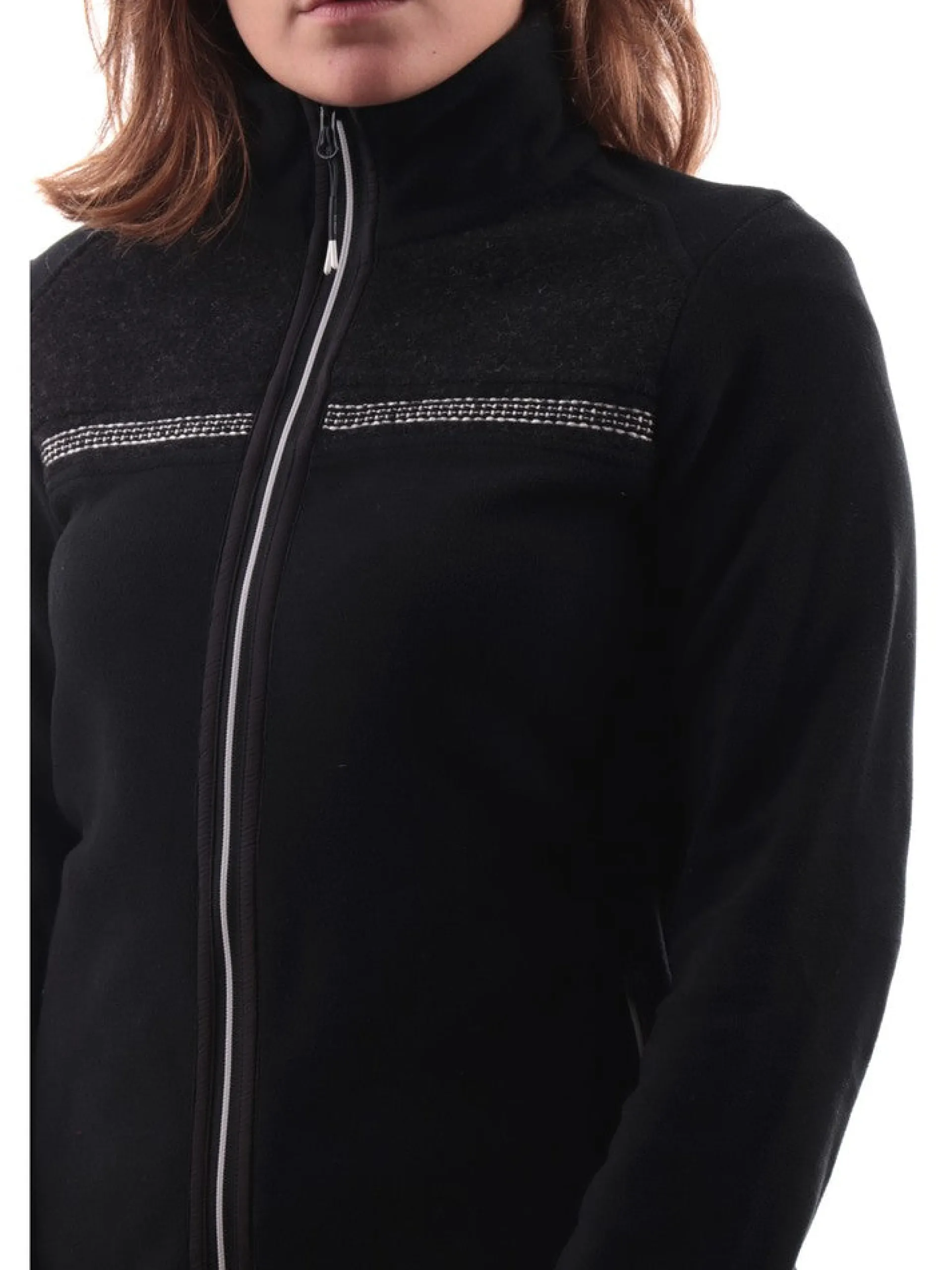 CMP Abbigliamento*Pile sci nero da donna con inserti in lana 33J4296