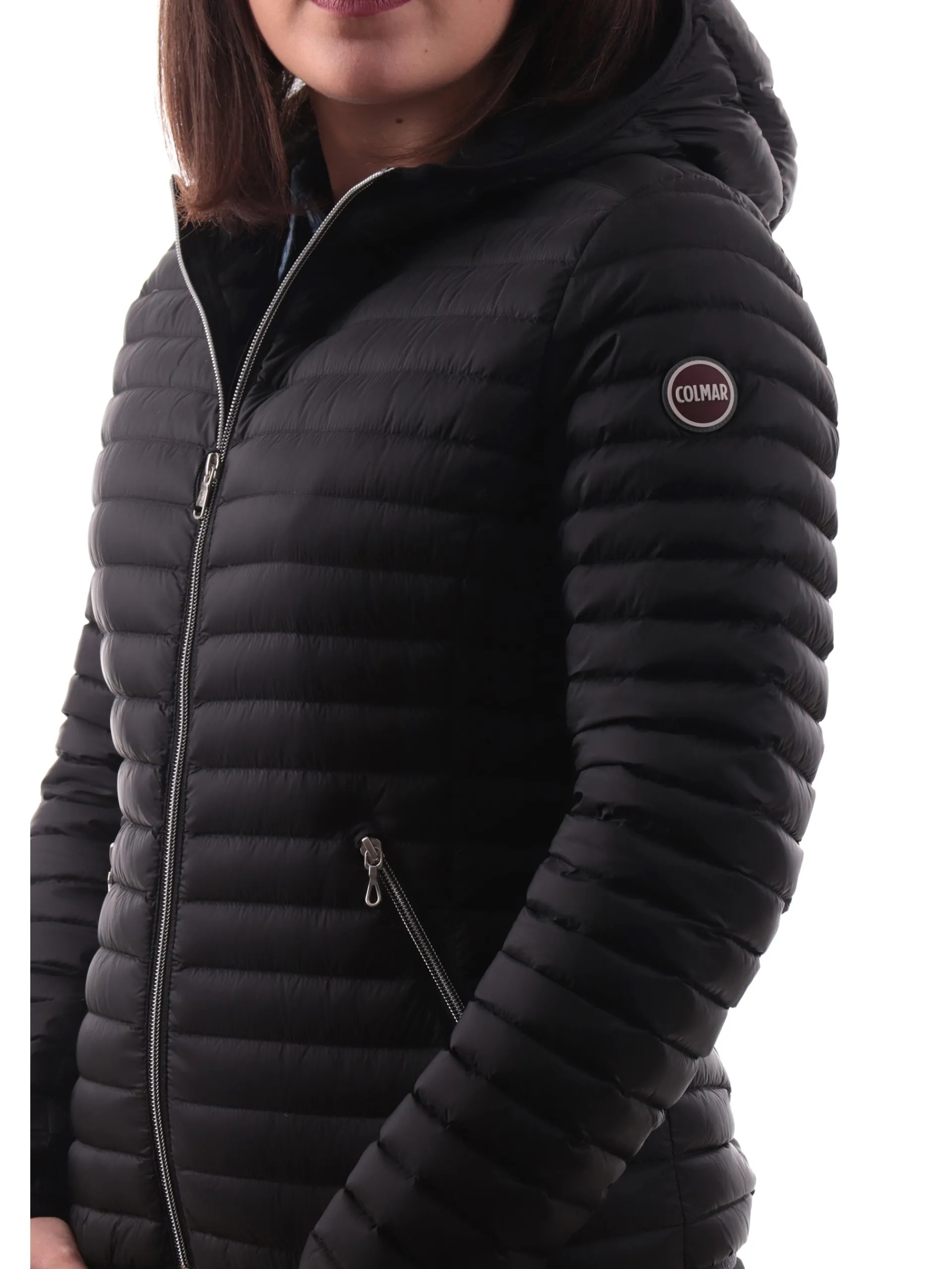 COLMAR Giubbini*Piumino nero da donna 100 grammi con cappuccio 2224A9VX