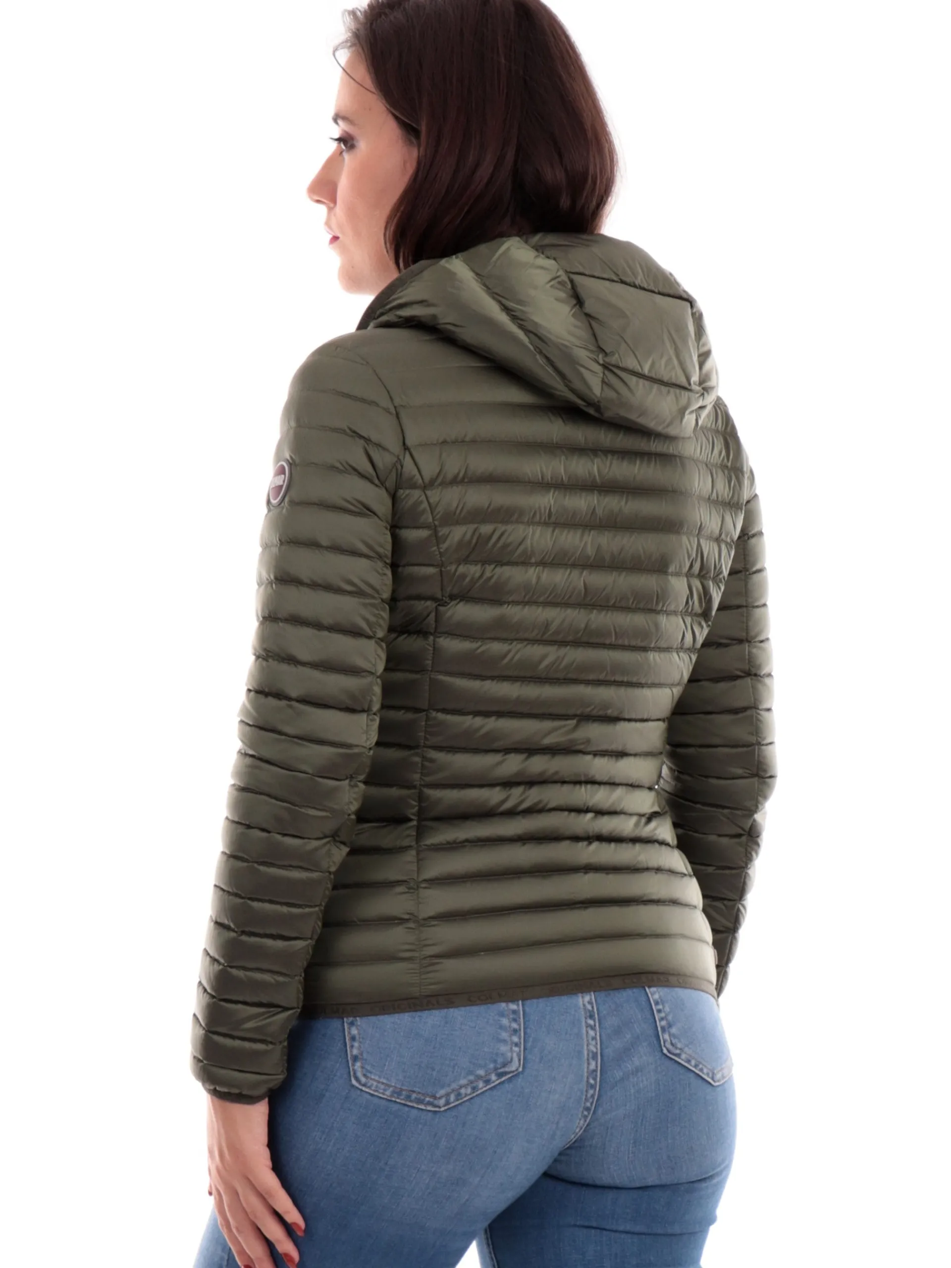 COLMAR Giubbini*Piumino verde militare da donna con cappuccio 2224P2YO