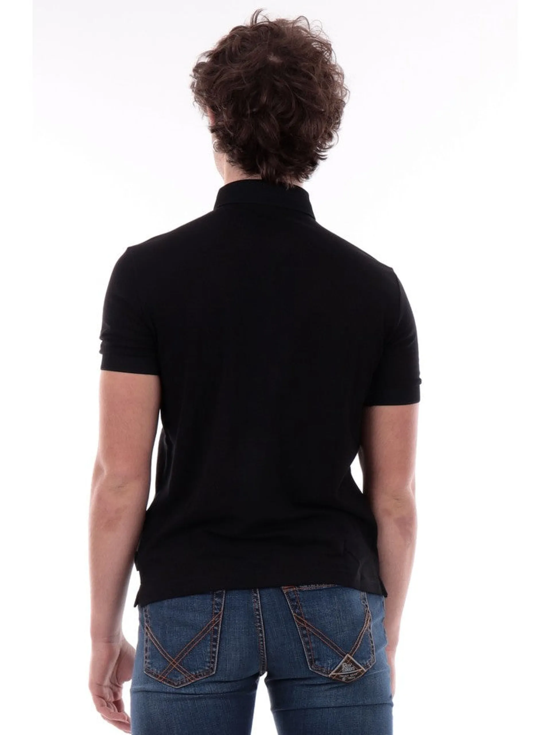 ARMANI EXCHANGE Polo*Polo AX celeste da uomo logo AX gommato 8NZF91ZJ81Z