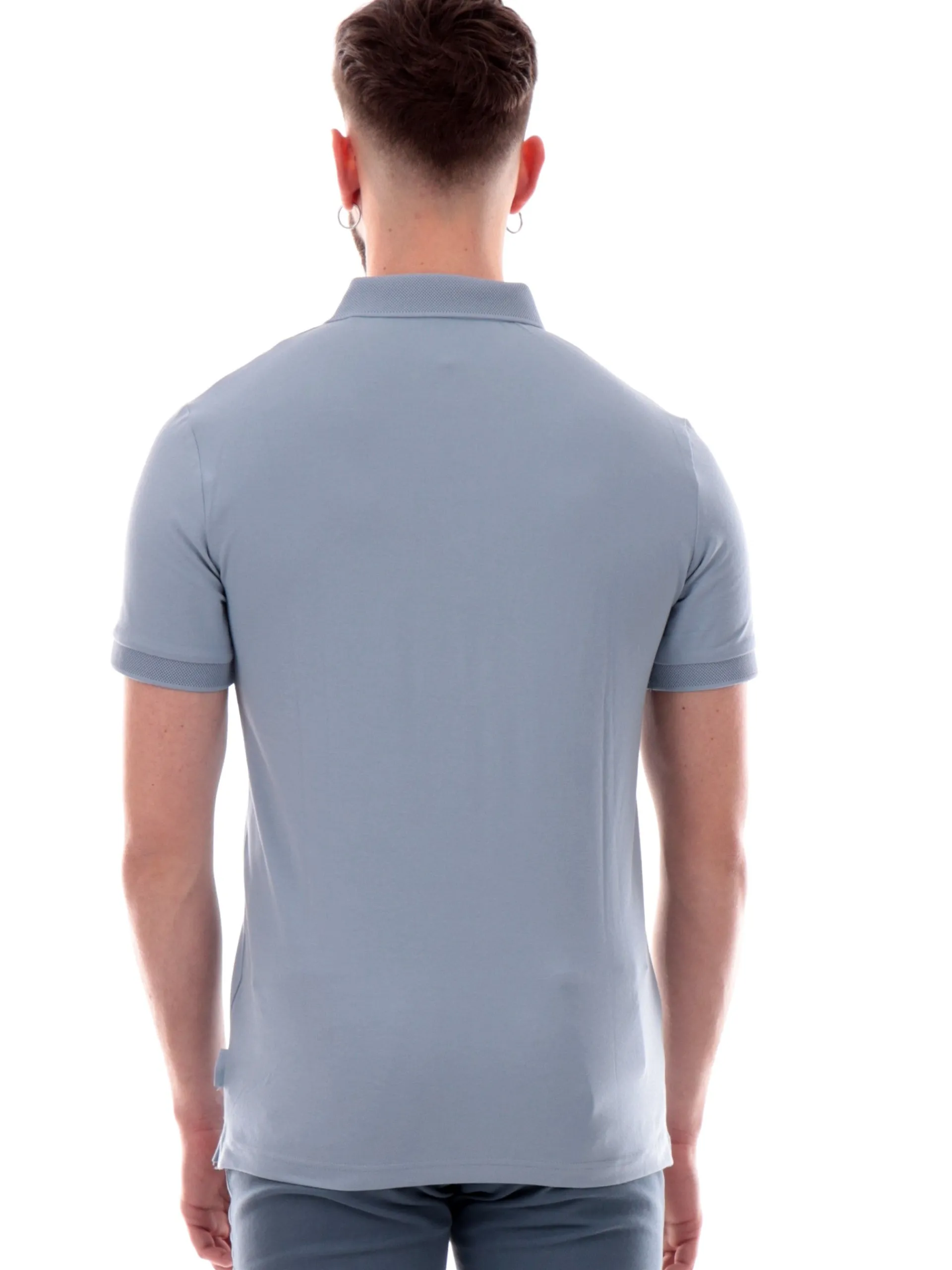ARMANI EXCHANGE Polo*Polo AX celeste da uomo logo AX gommato 8NZF91ZJ81Z