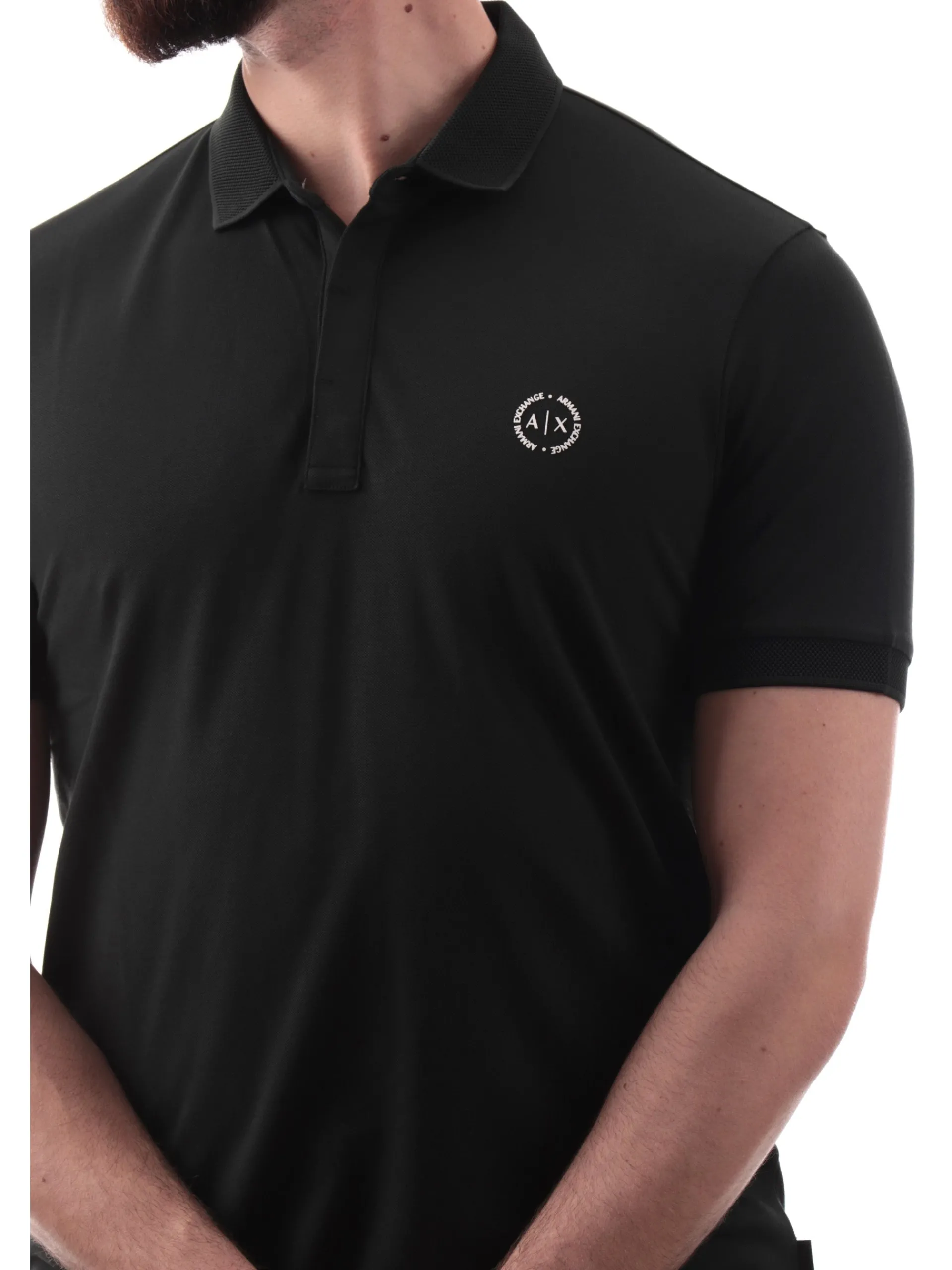 ARMANI EXCHANGE Polo*Polo AX verde da uomo logo AX gommato 8NZF91ZJ81Z