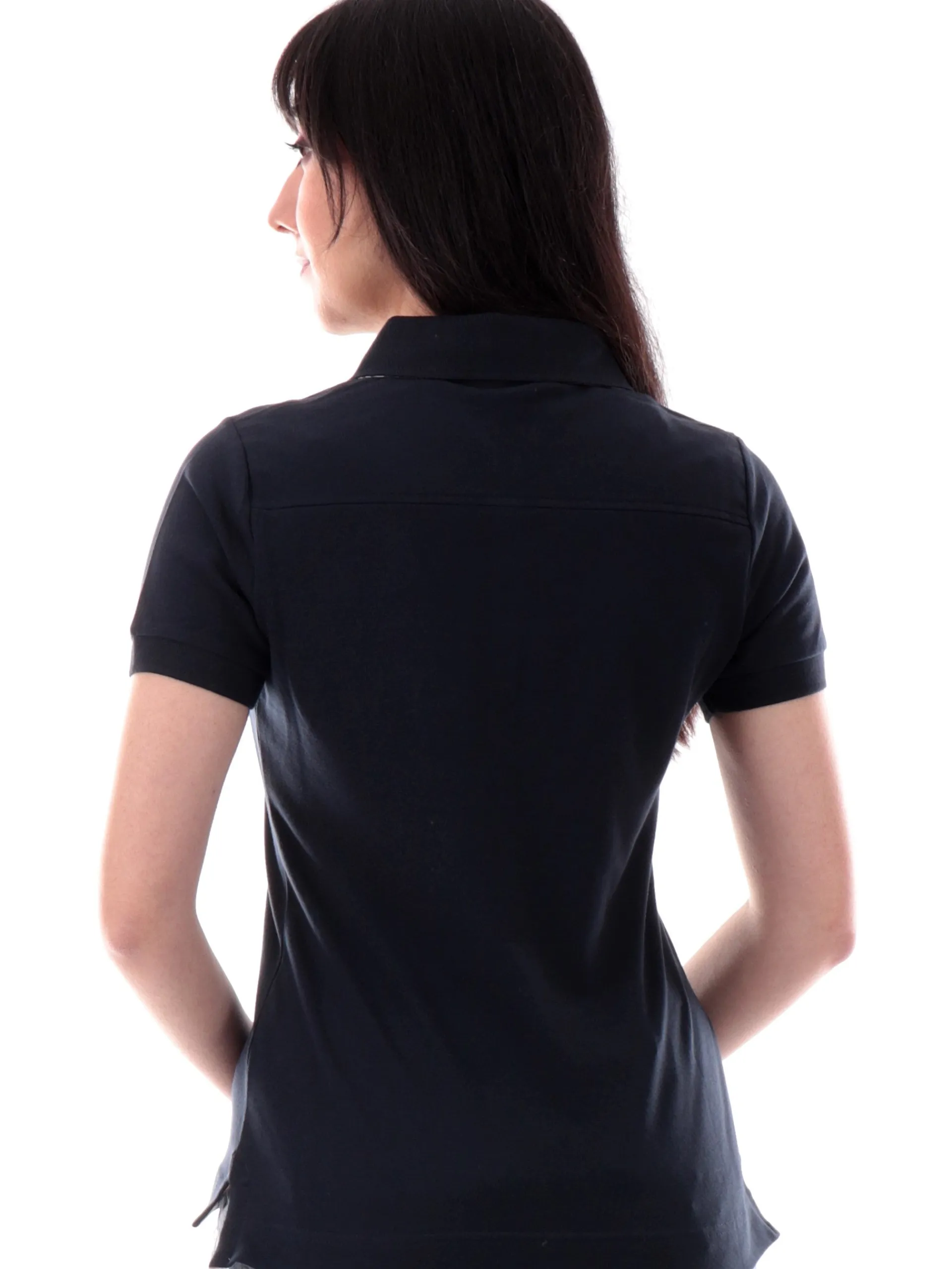 BARBOUR Polo*Polo blu da donna Portsdown logo bianco LML0634-NY16