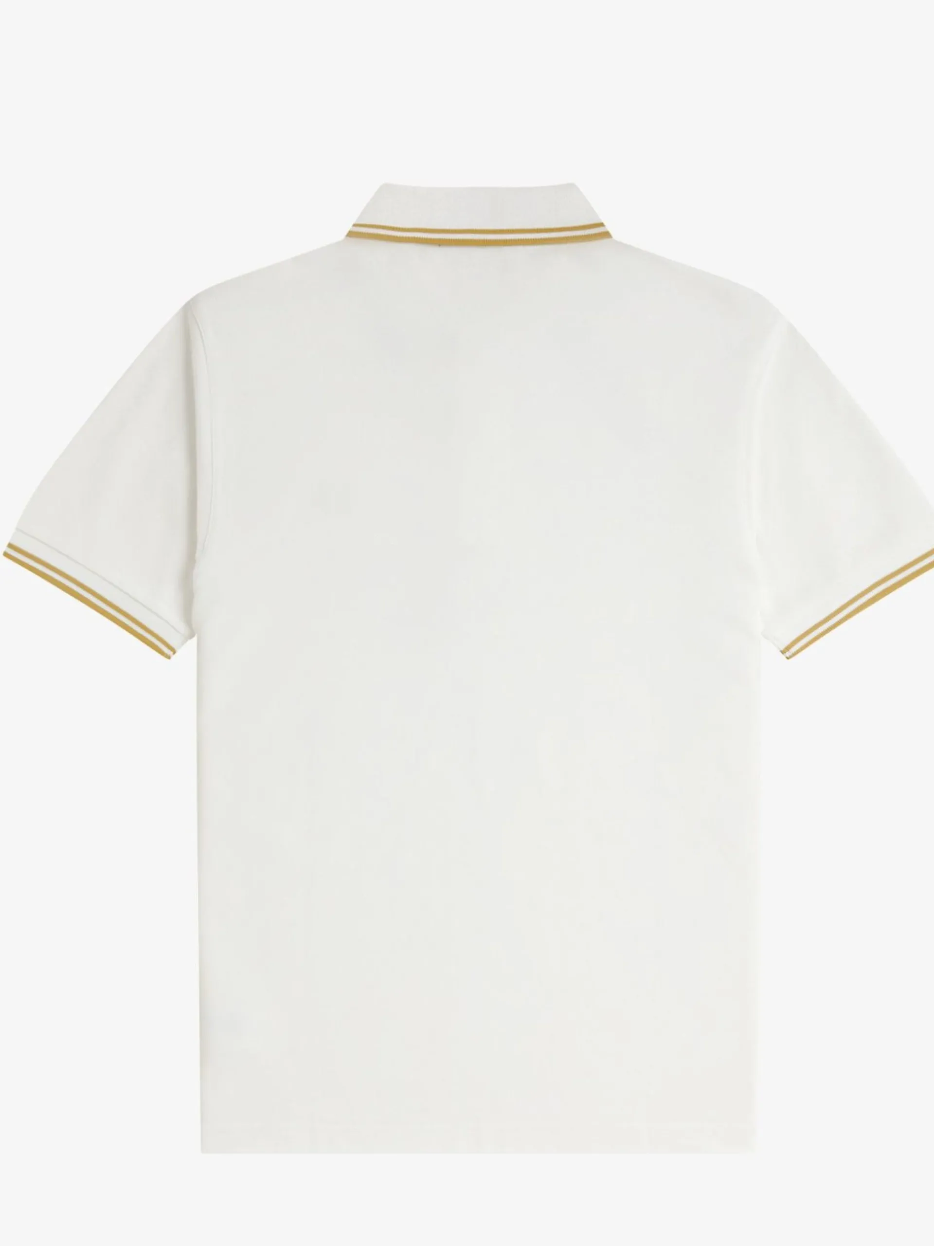 FRED PERRY Polo*Polo bianca da uomo inserti oro Twin Tipped M3600