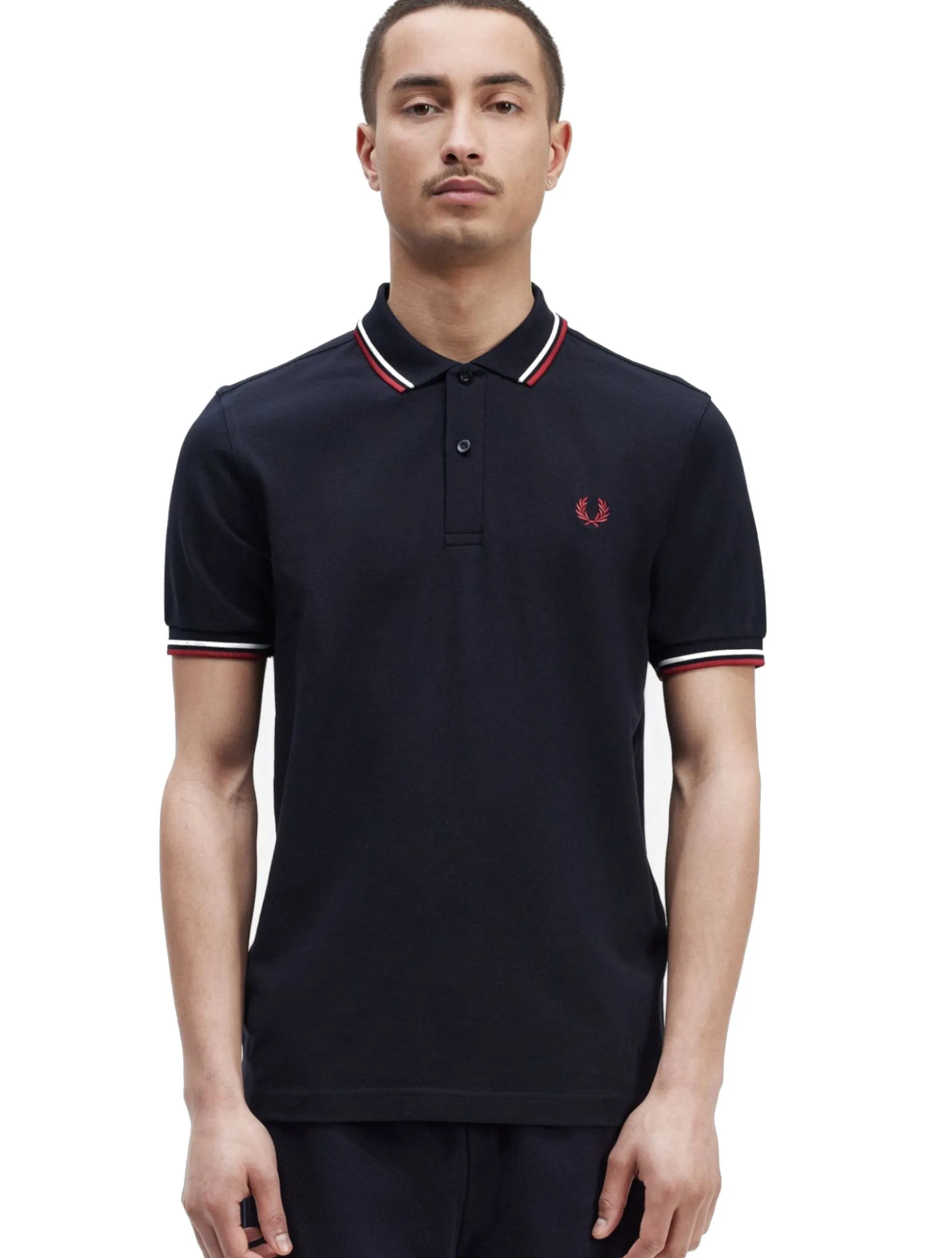 FRED PERRY Polo*Polo blu da uomo Twin Tipped M3600