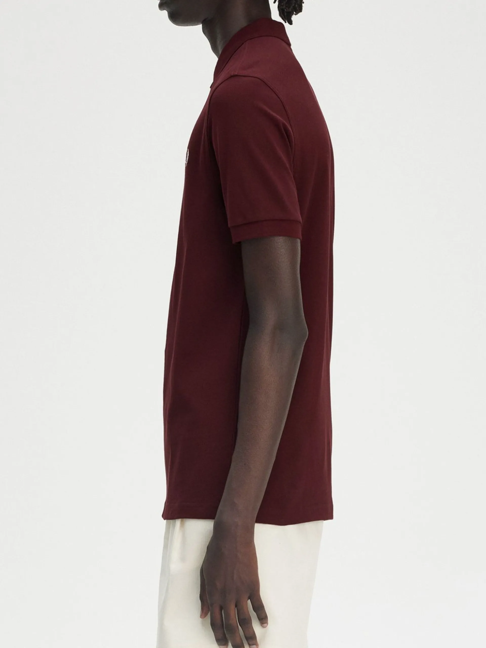 FRED PERRY Polo*Polo bordeaux da uomo logo bianco ricamato M6000