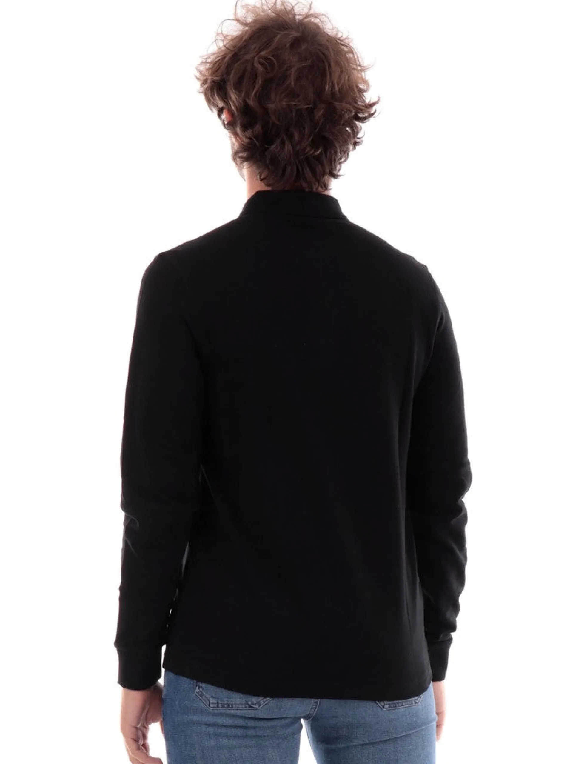 FRED PERRY Polo*Polo Maniche Lunghe nera plain Shirt M6006