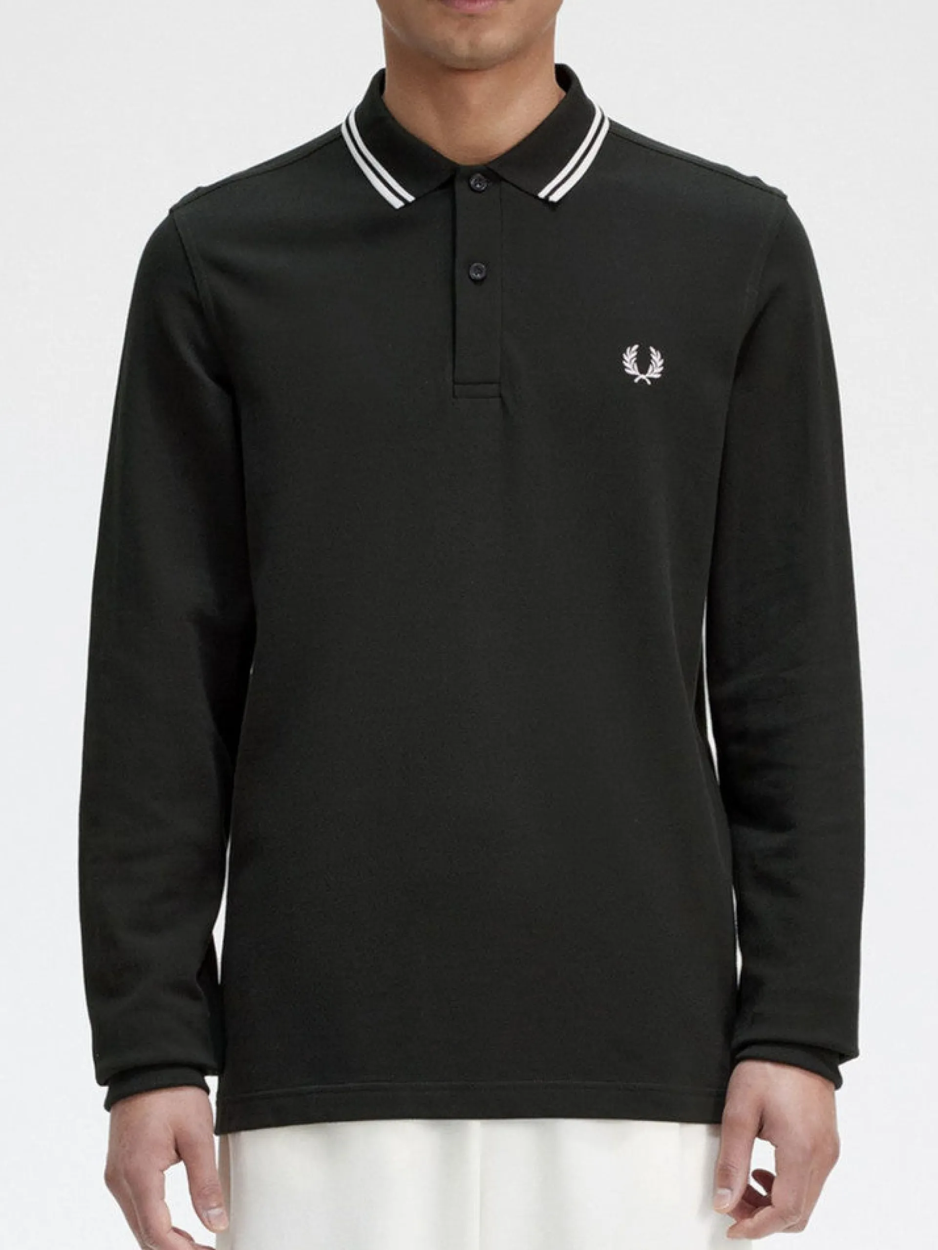 FRED PERRY Polo*Polo Nera da Uomo Twin Tipped M3636T50