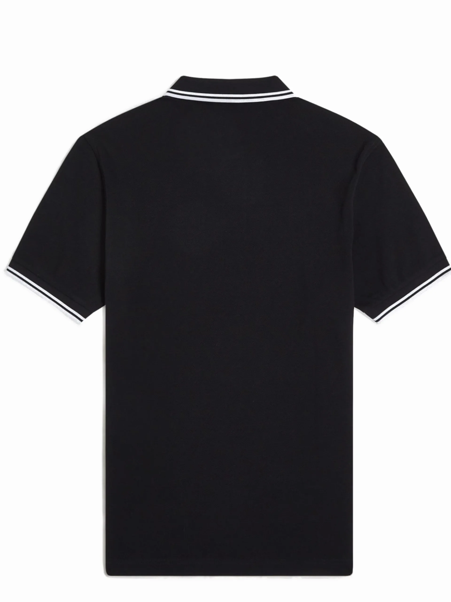 FRED PERRY Polo*Polo nera da uomo inserti bianchi Twin Tipped M3600