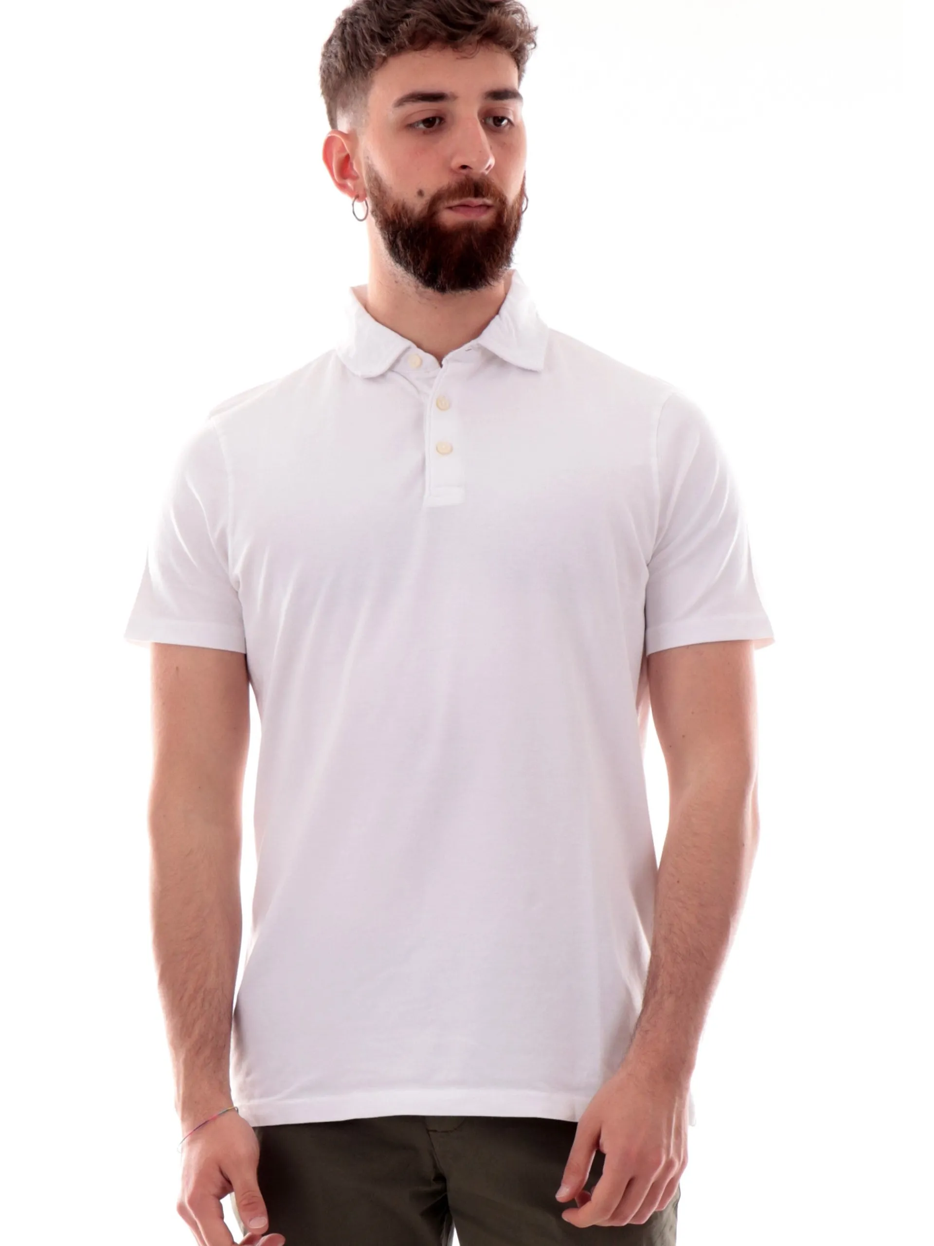 IMPURE Polo*Polo bianca da uomo in cotone PETER