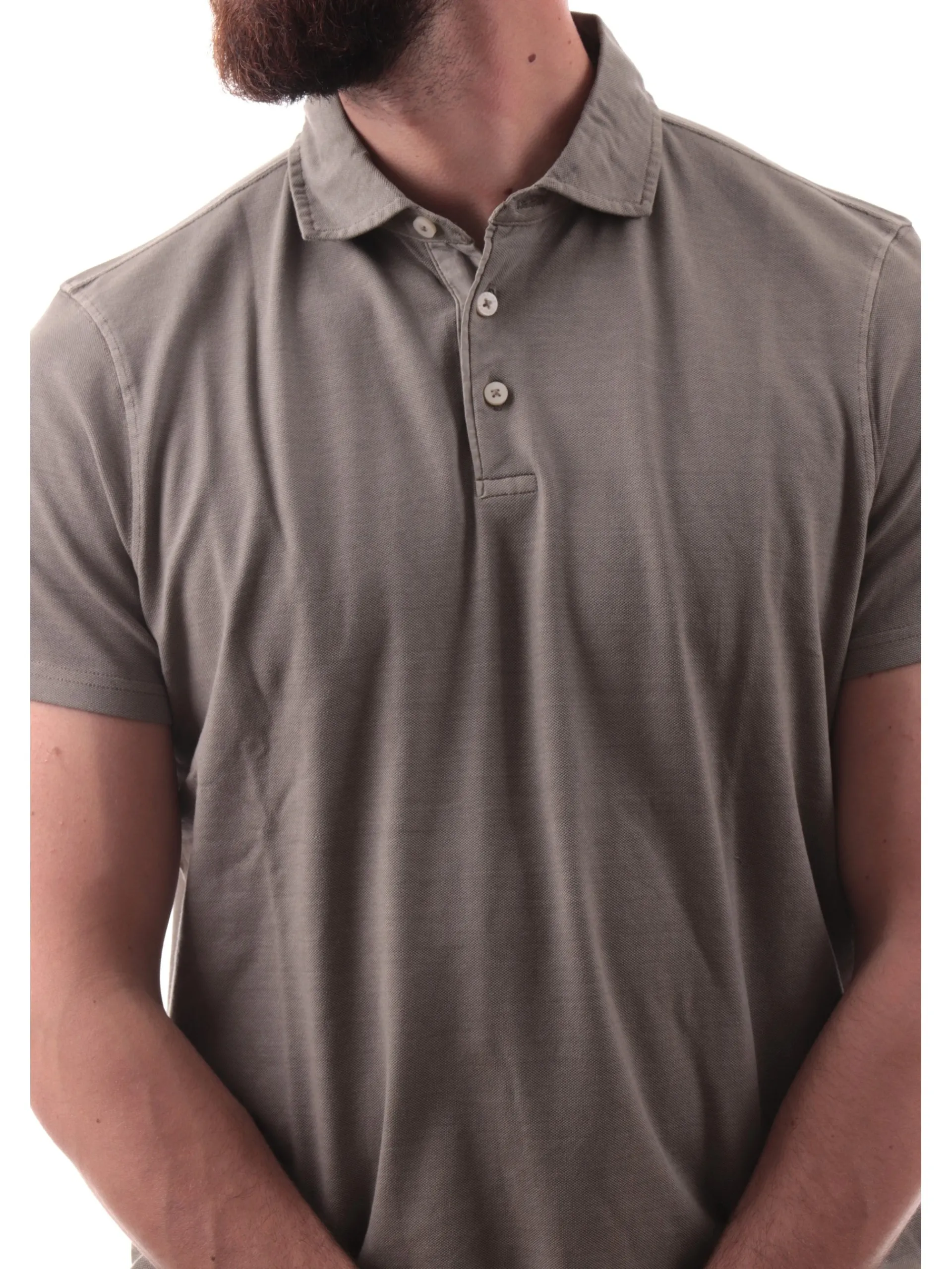 IMPURE Polo*Polo grigia da uomo in cotone PETER