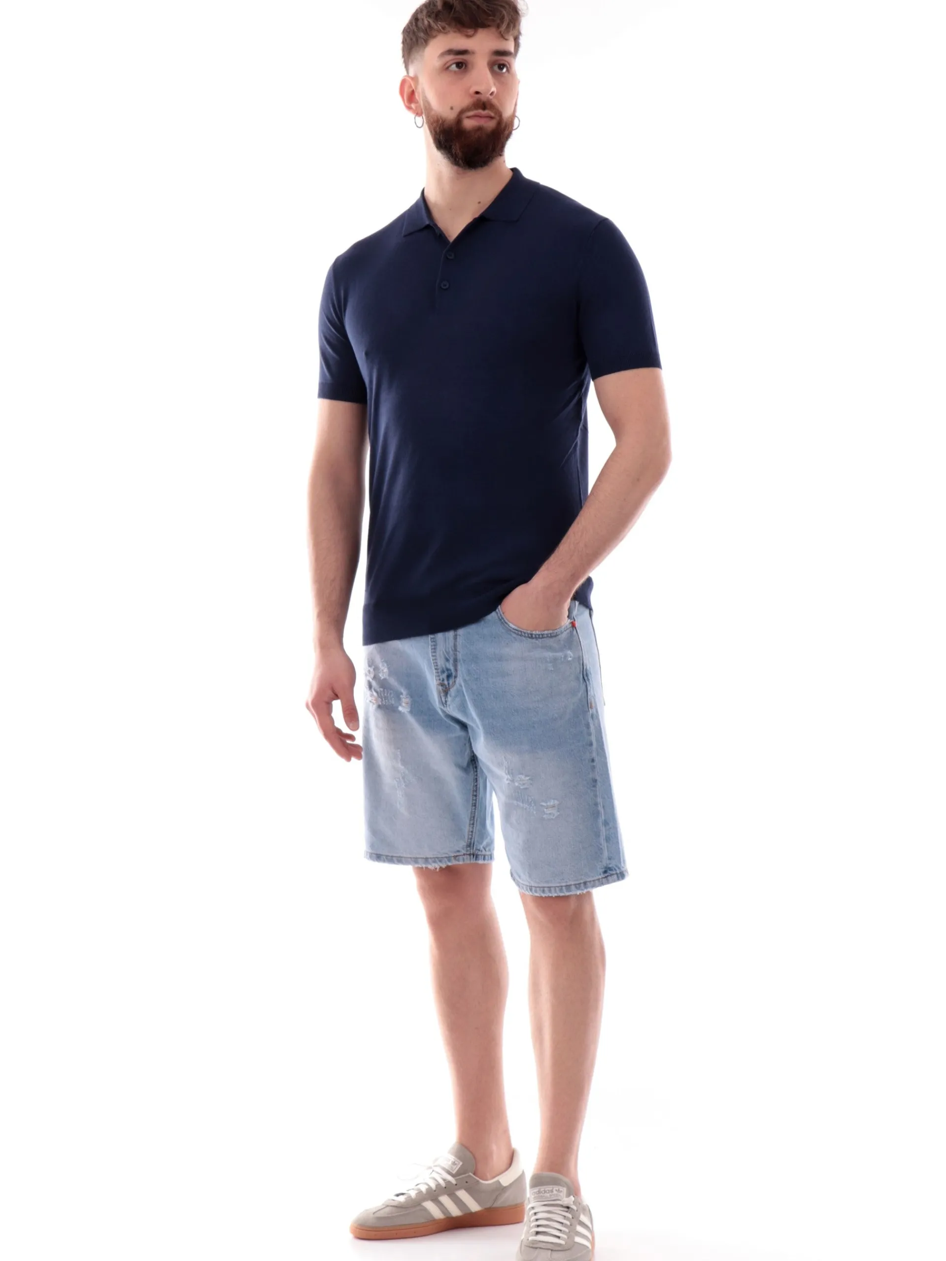 GIANNI LUPO Maglie*Polo in Maglia da Uomo blu GL511SS25