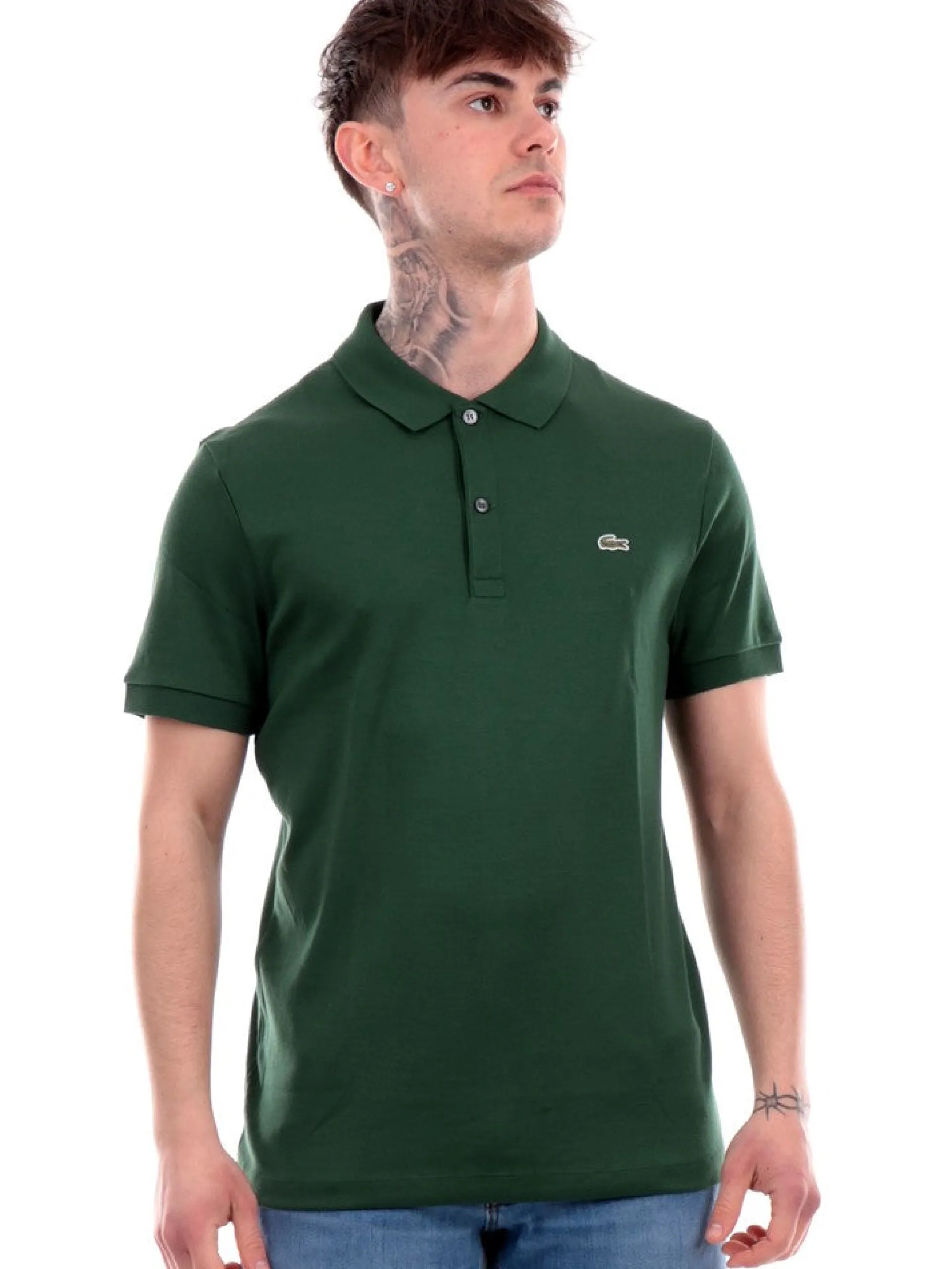 LACOSTE Polo*Polo verde da uomo Regular Fit DH2050