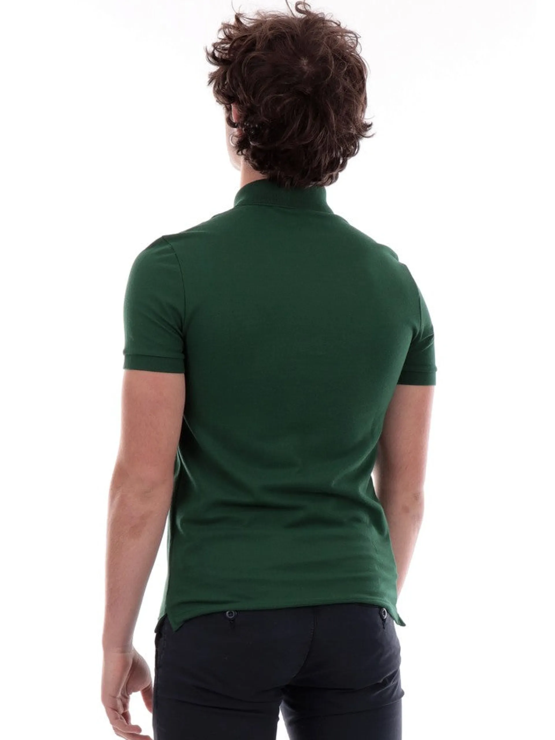 LACOSTE Polo*Polo verde da uomo a maniche corte Slim Fit PH4012