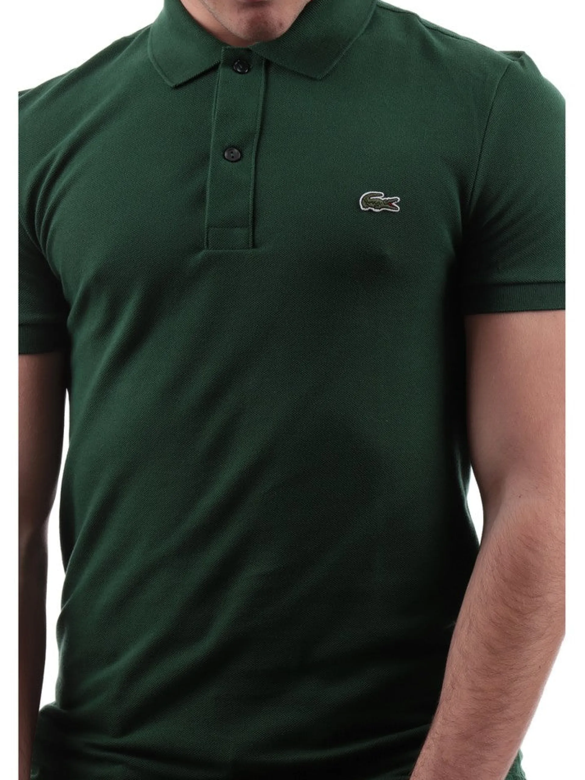 LACOSTE Polo*Polo verde da uomo a maniche corte Slim Fit PH4012