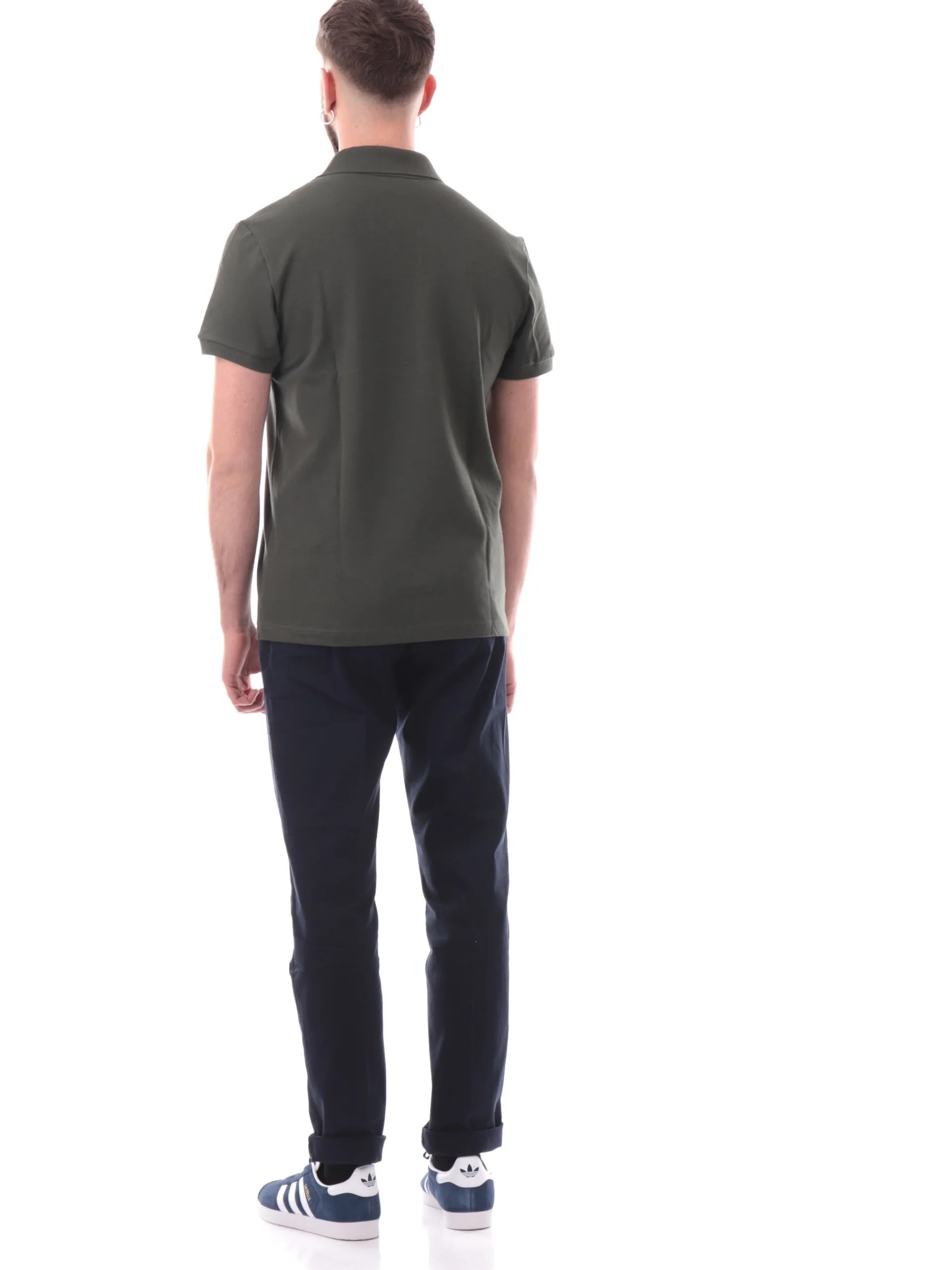 LACOSTE Polo*Polo verde da uomo maniche corte logo tono su tono PH0084