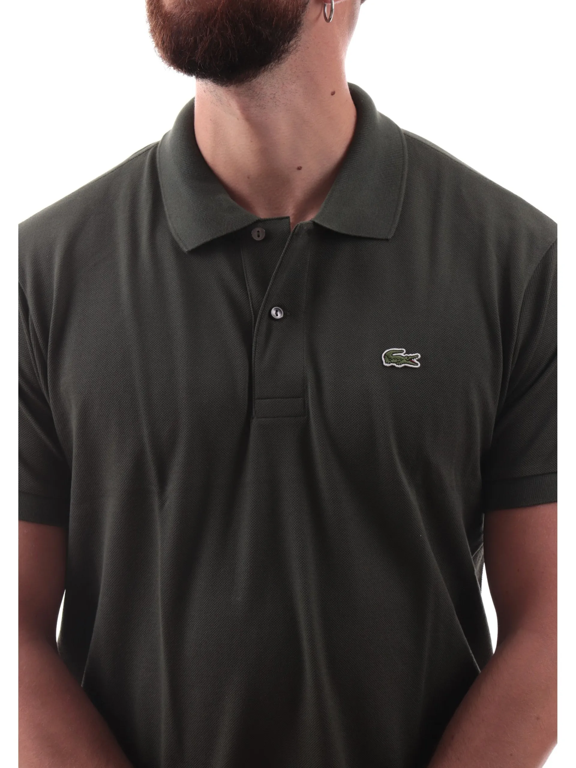 LACOSTE Polo*Polo verde militare da uomo Classic Fit 1212