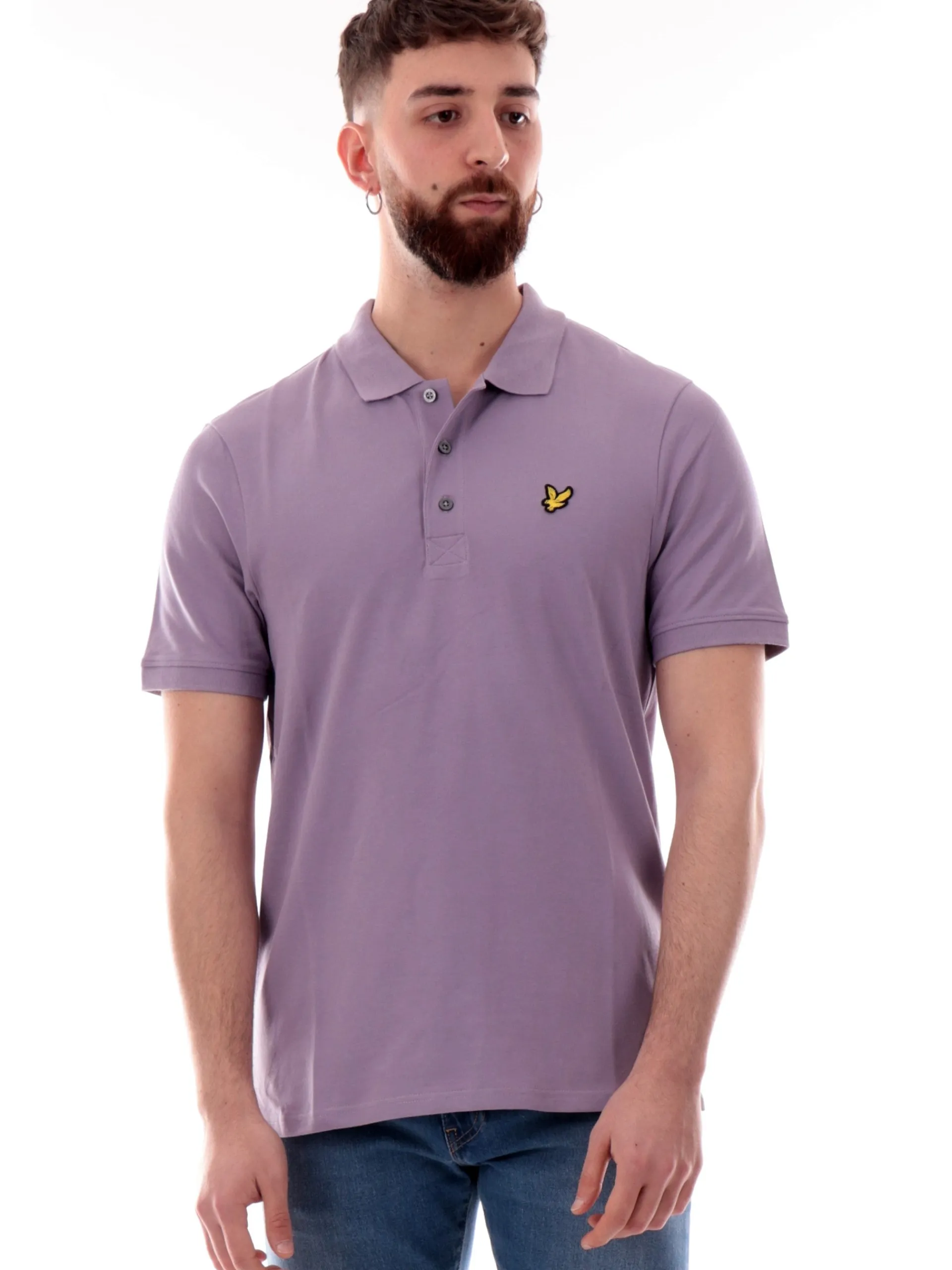 LYLE & SCOTT Polo*Polo Lyle Scott lilla da uomo Plain maniche corte SP400VOG