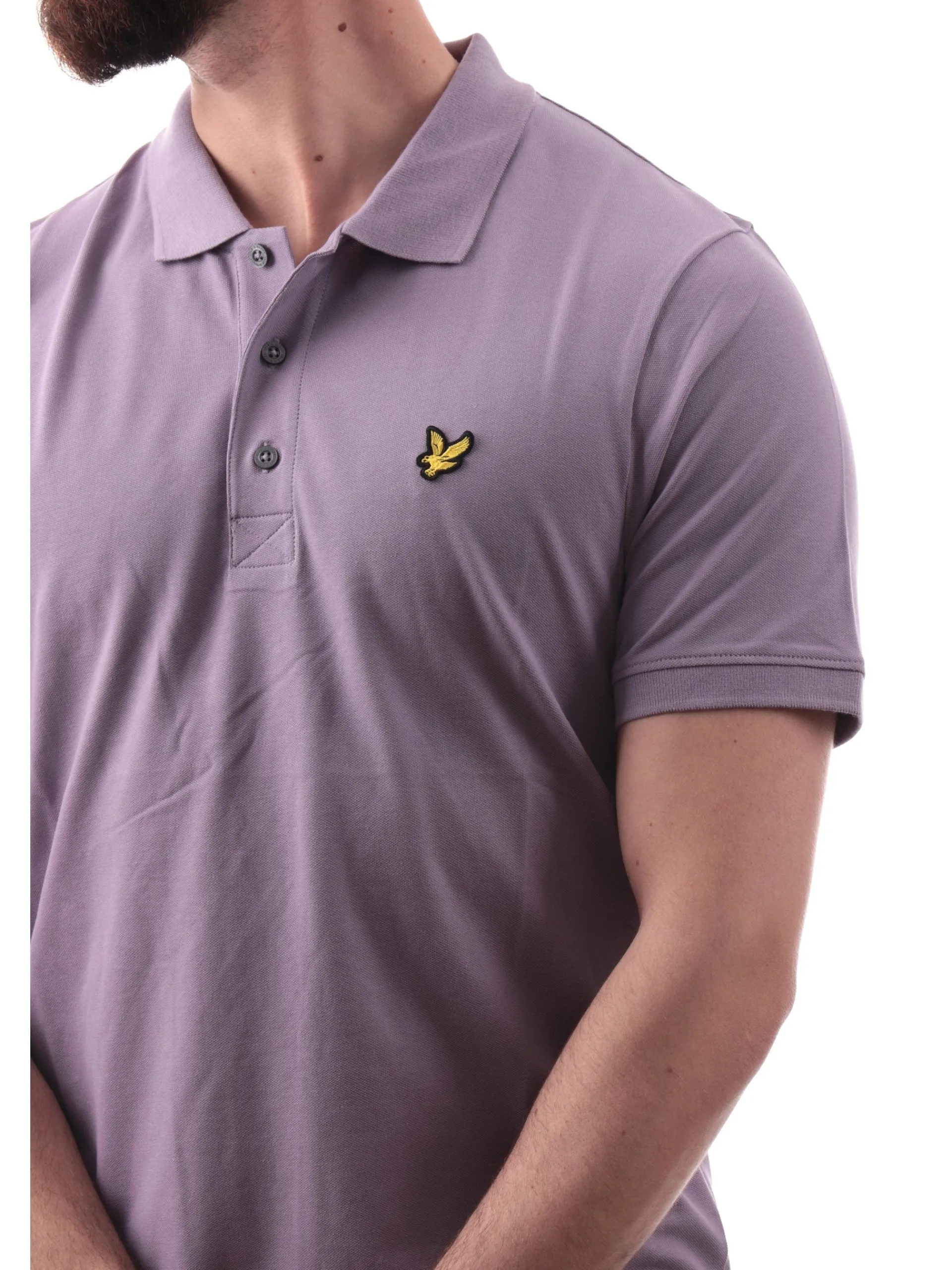 LYLE & SCOTT Polo*Polo Lyle Scott lilla da uomo Plain maniche corte SP400VOG