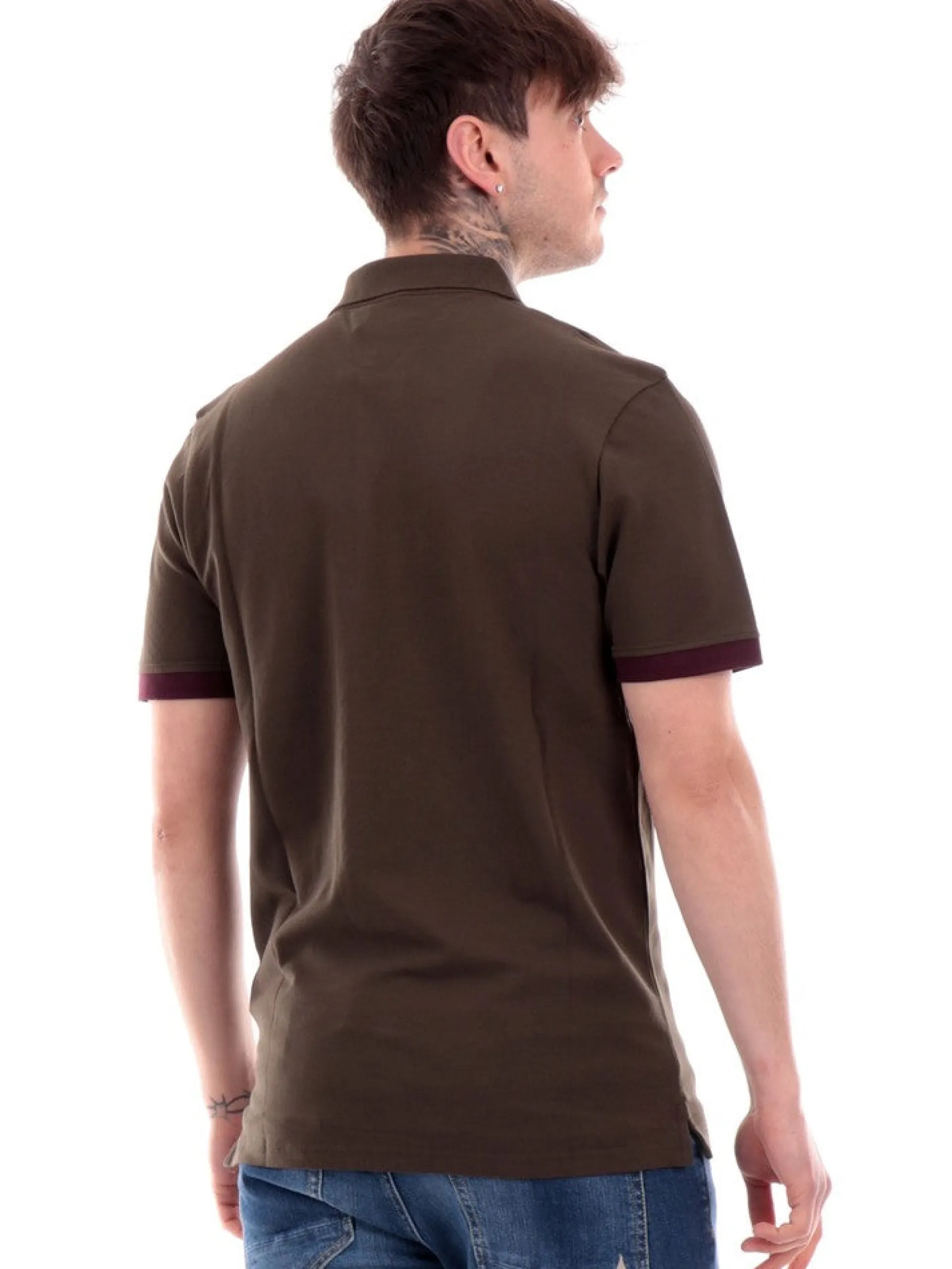 LYLE & SCOTT Polo*Polo Lyle Scott verde da uomo Contrast Cuff SP2091V