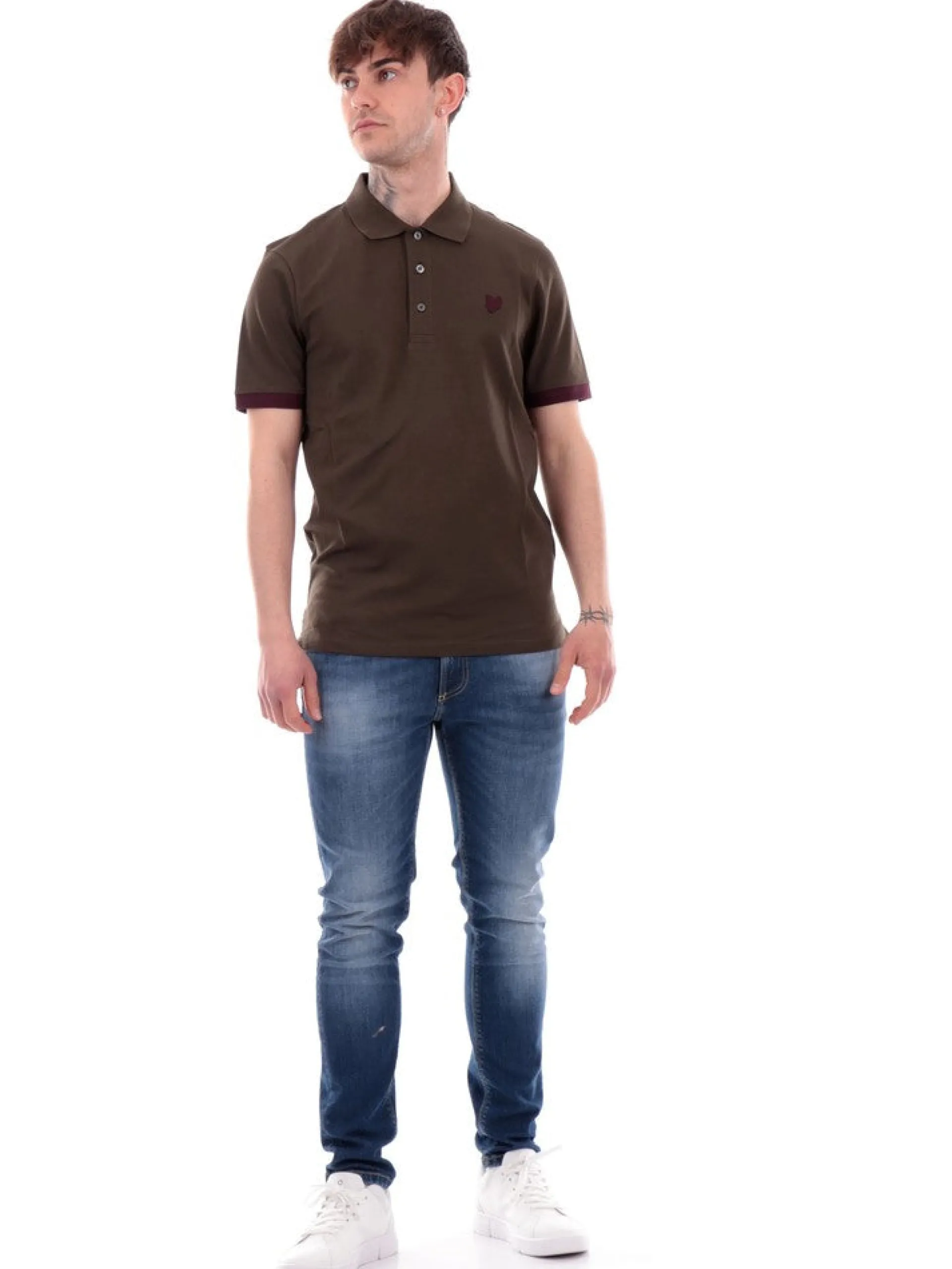 LYLE & SCOTT Polo*Polo Lyle Scott verde da uomo Contrast Cuff SP2091V