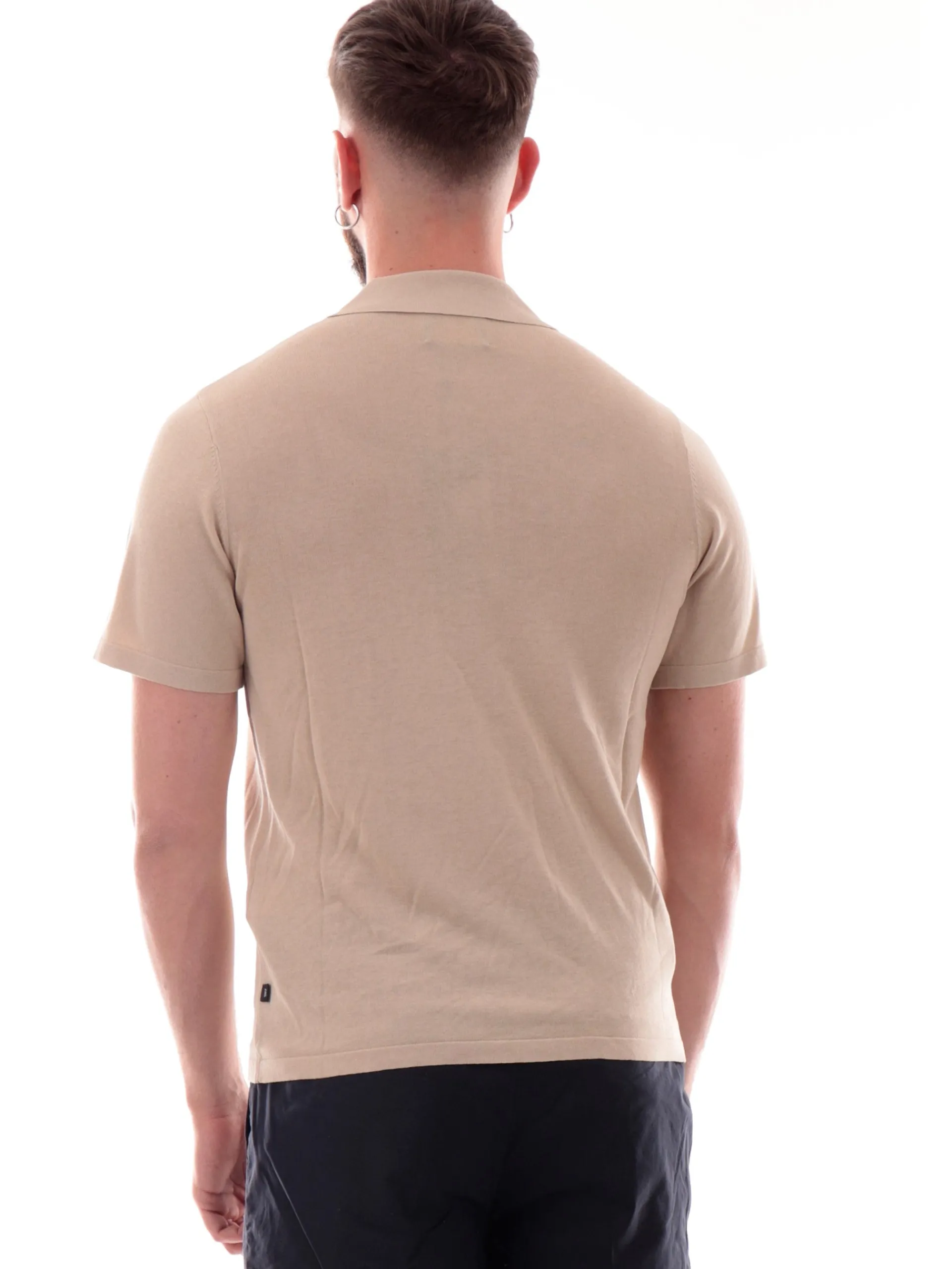 REFRIGIWEAR Polo*Polo in filo verde militare da uomo slim fit Knitted M35300A00081
