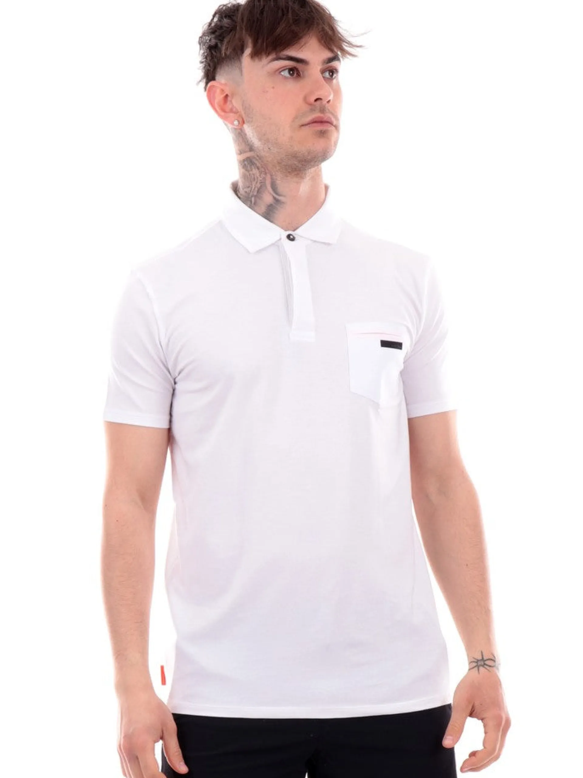 RRD Polo*Polo bianca da uomo con taschino Revo 24204